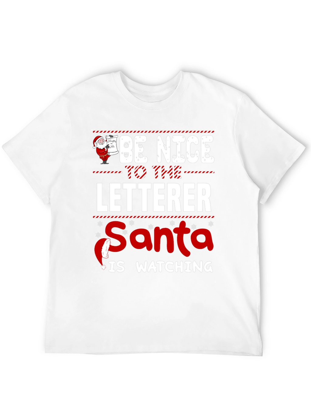 Be Nice to the Letterer Santa T-Shirt Holiday Tee