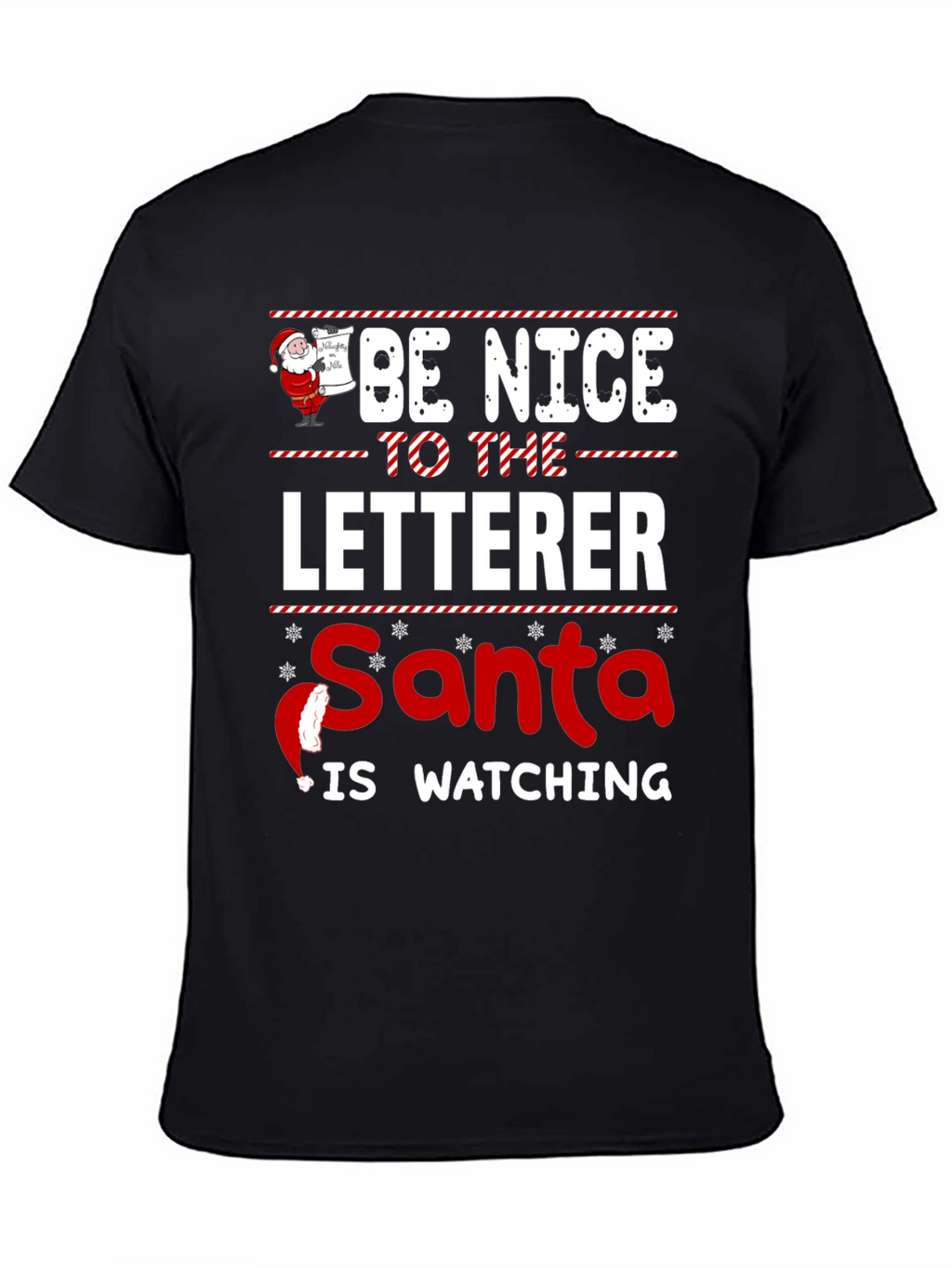 Be Nice to the Letterer Santa T-Shirt Holiday Tee