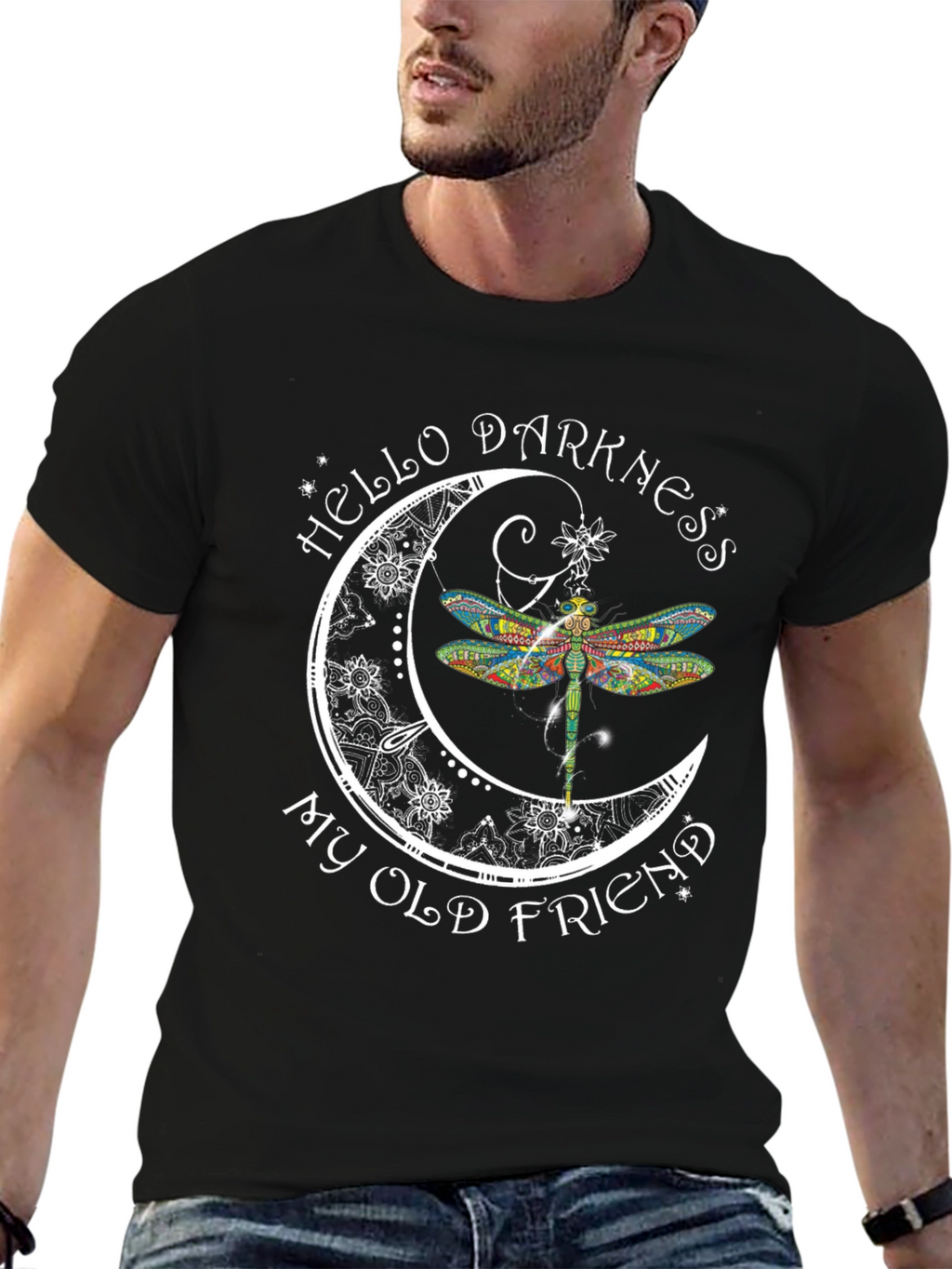 Hello Darkness My Old Friend Dragonfly Graphic Tee