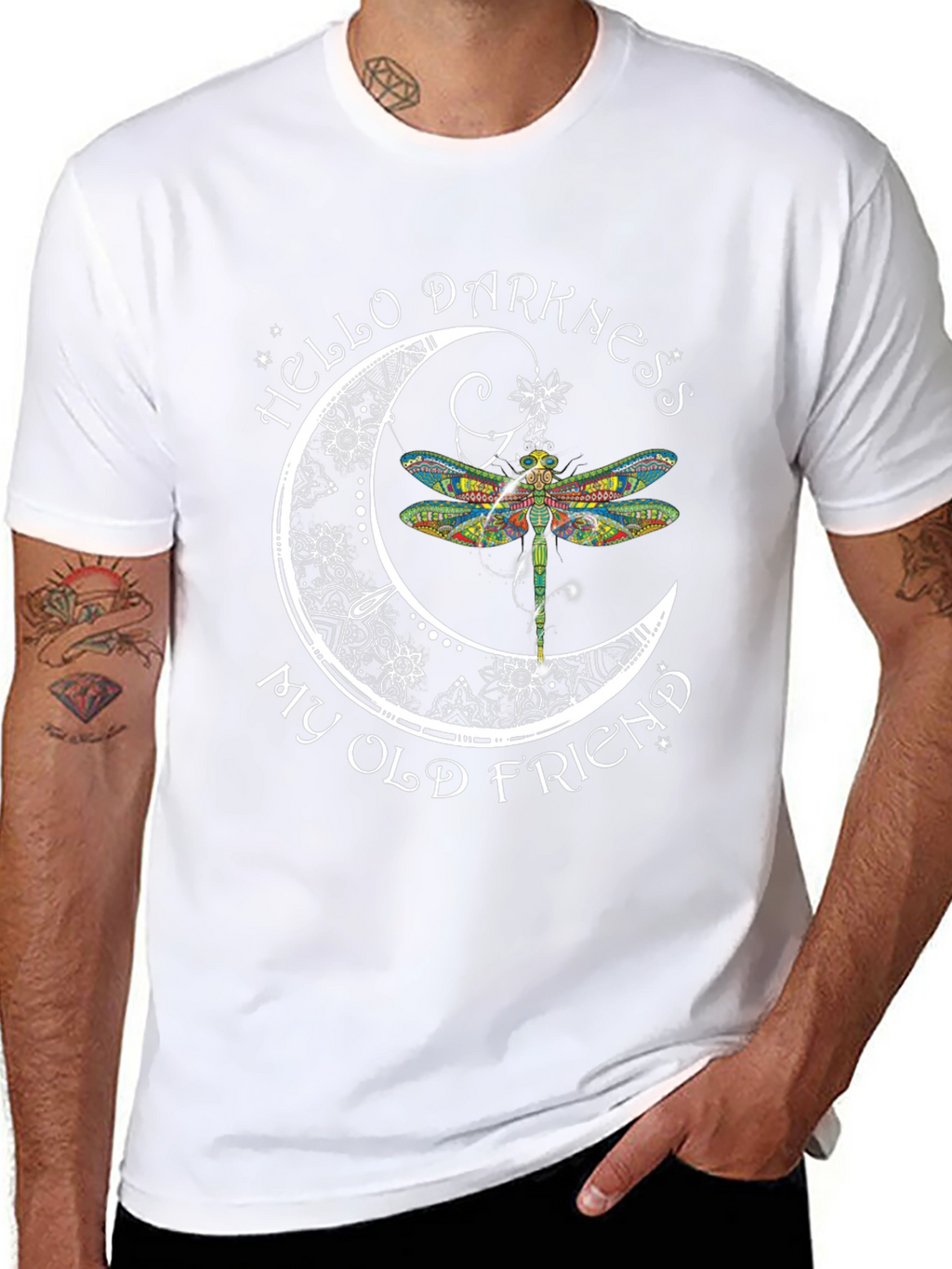 Hello Darkness My Old Friend Dragonfly Graphic Tee