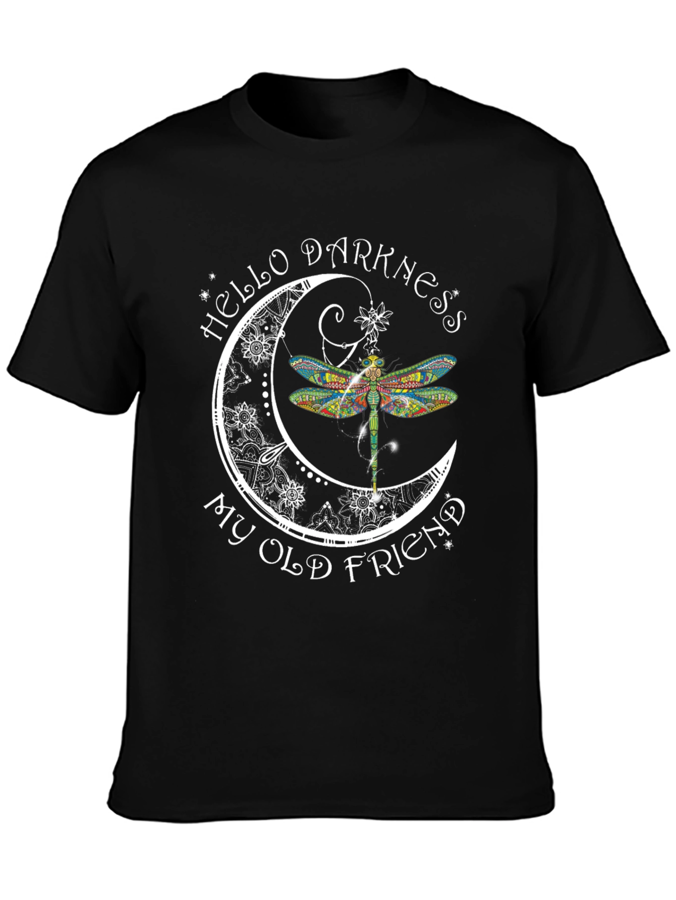 Hello Darkness My Old Friend Dragonfly Graphic Tee