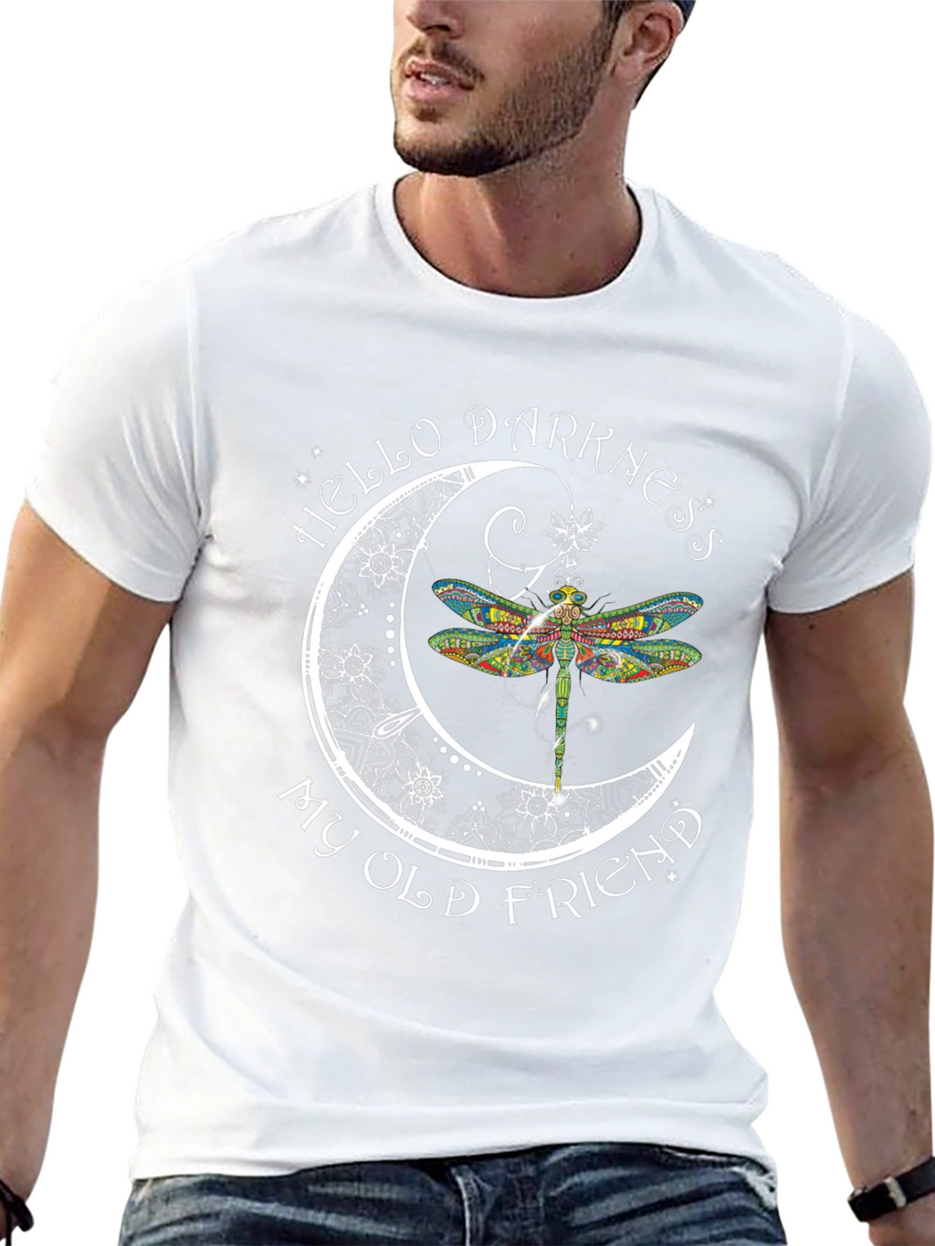 Hello Darkness My Old Friend Dragonfly Graphic Tee