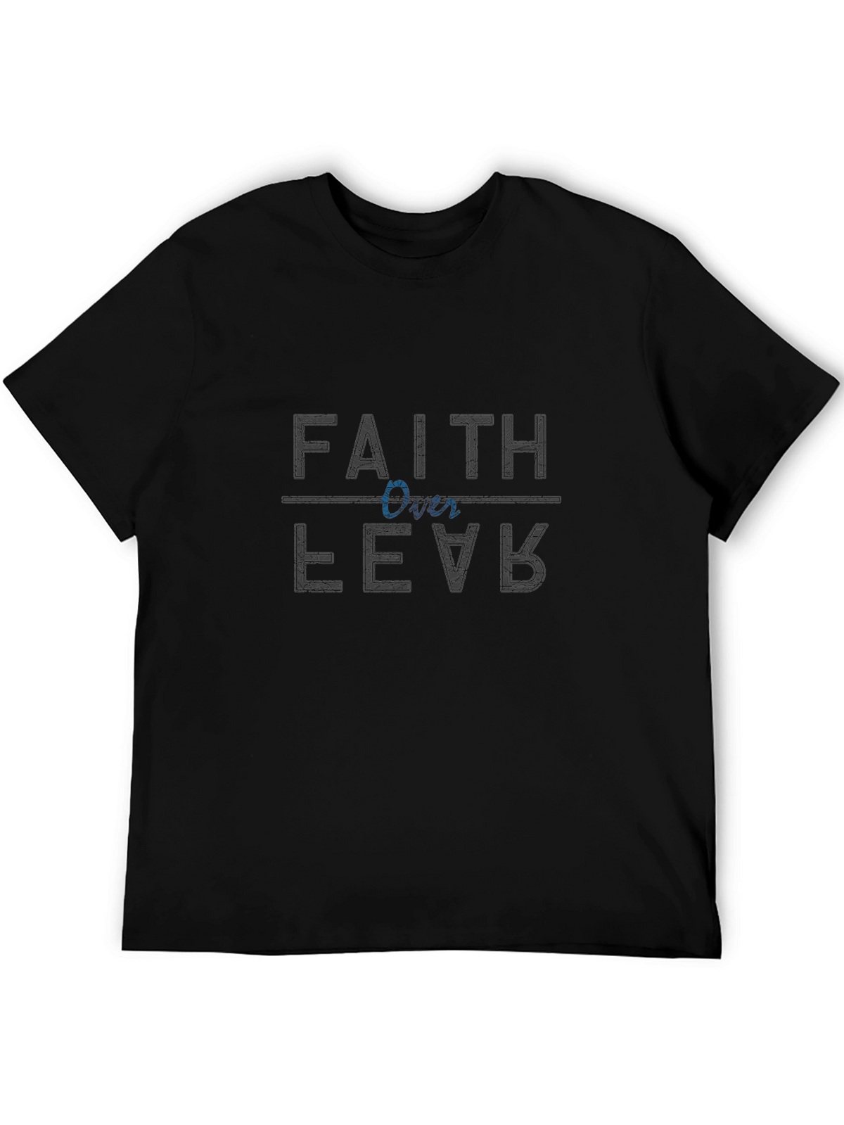 Faith Over Fear Black Graphic T-Shirt