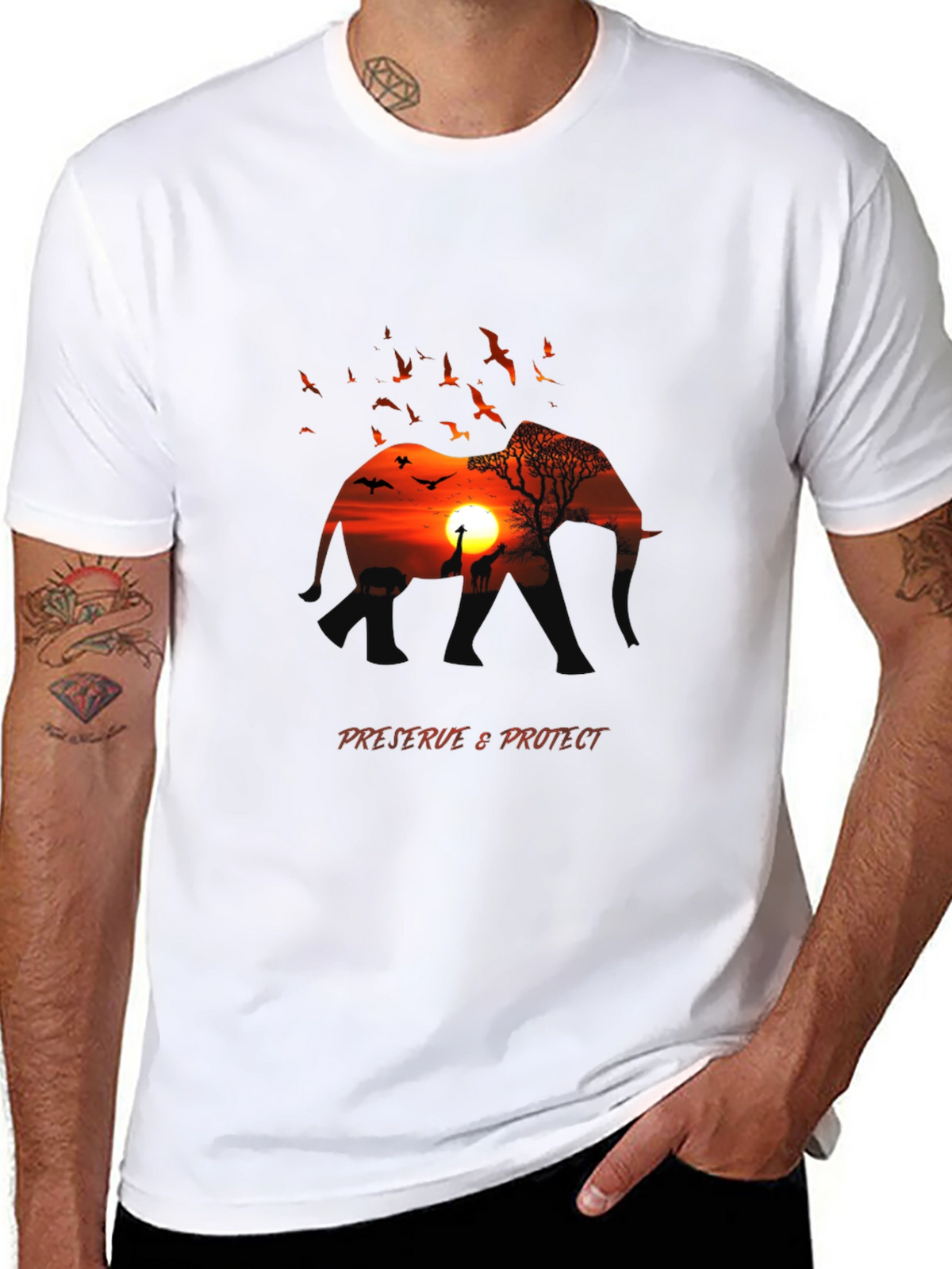 African Sunset Graphic Tee - Preserve & Protect