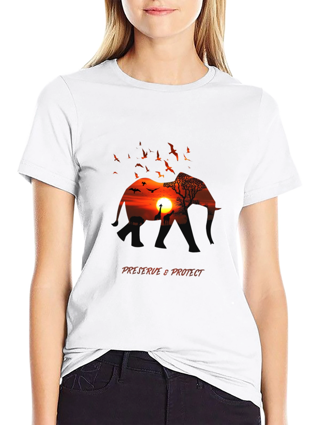 African Sunset Graphic Tee - Preserve & Protect