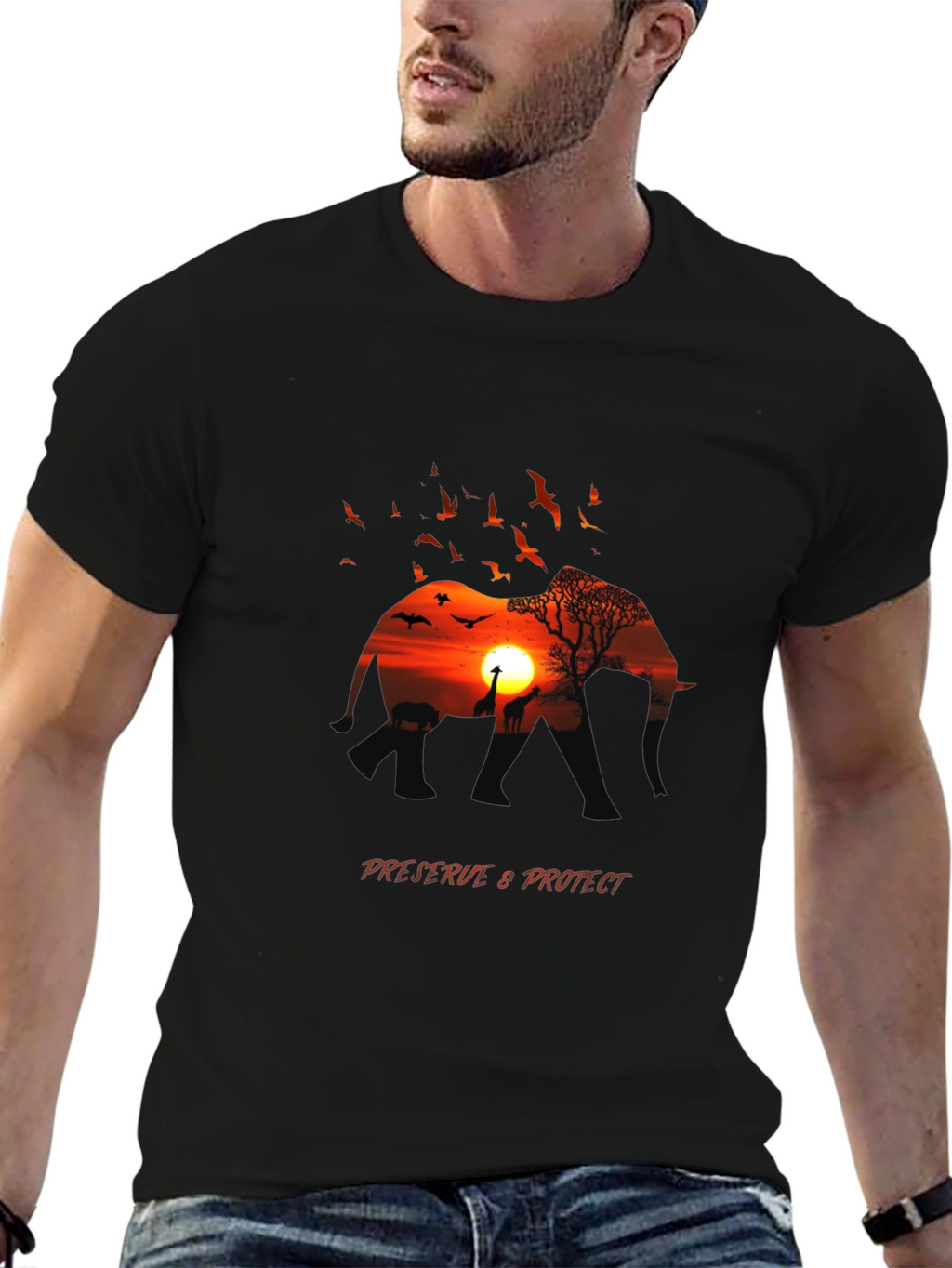African Sunset Graphic Tee - Preserve & Protect