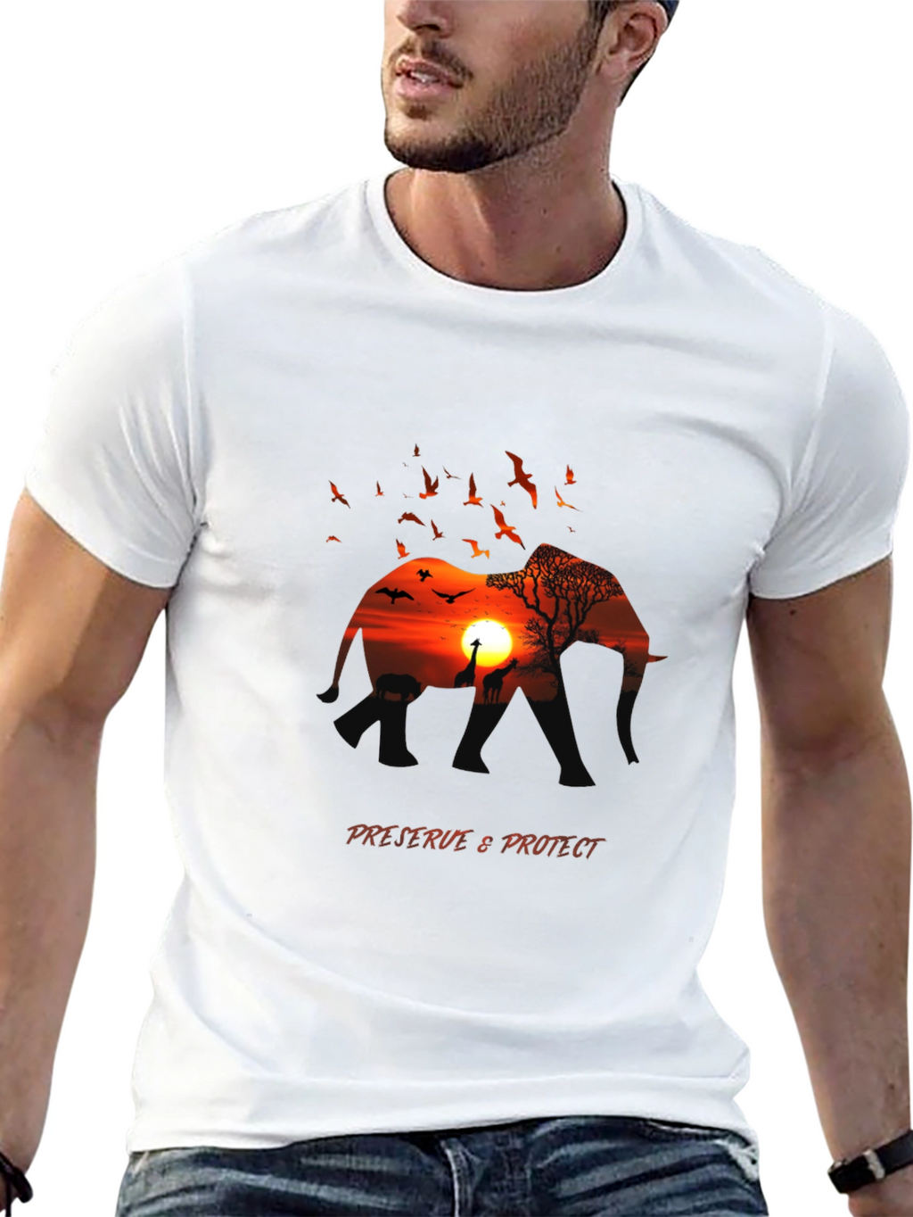 African Sunset Graphic Tee - Preserve & Protect