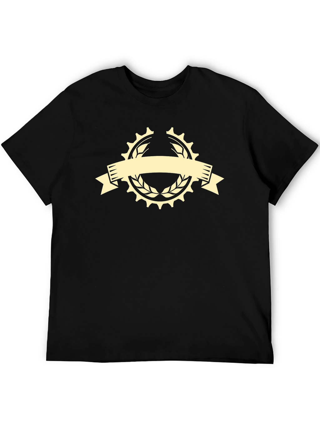 Mens Black Graphic Tee - Cycle Laurel Design