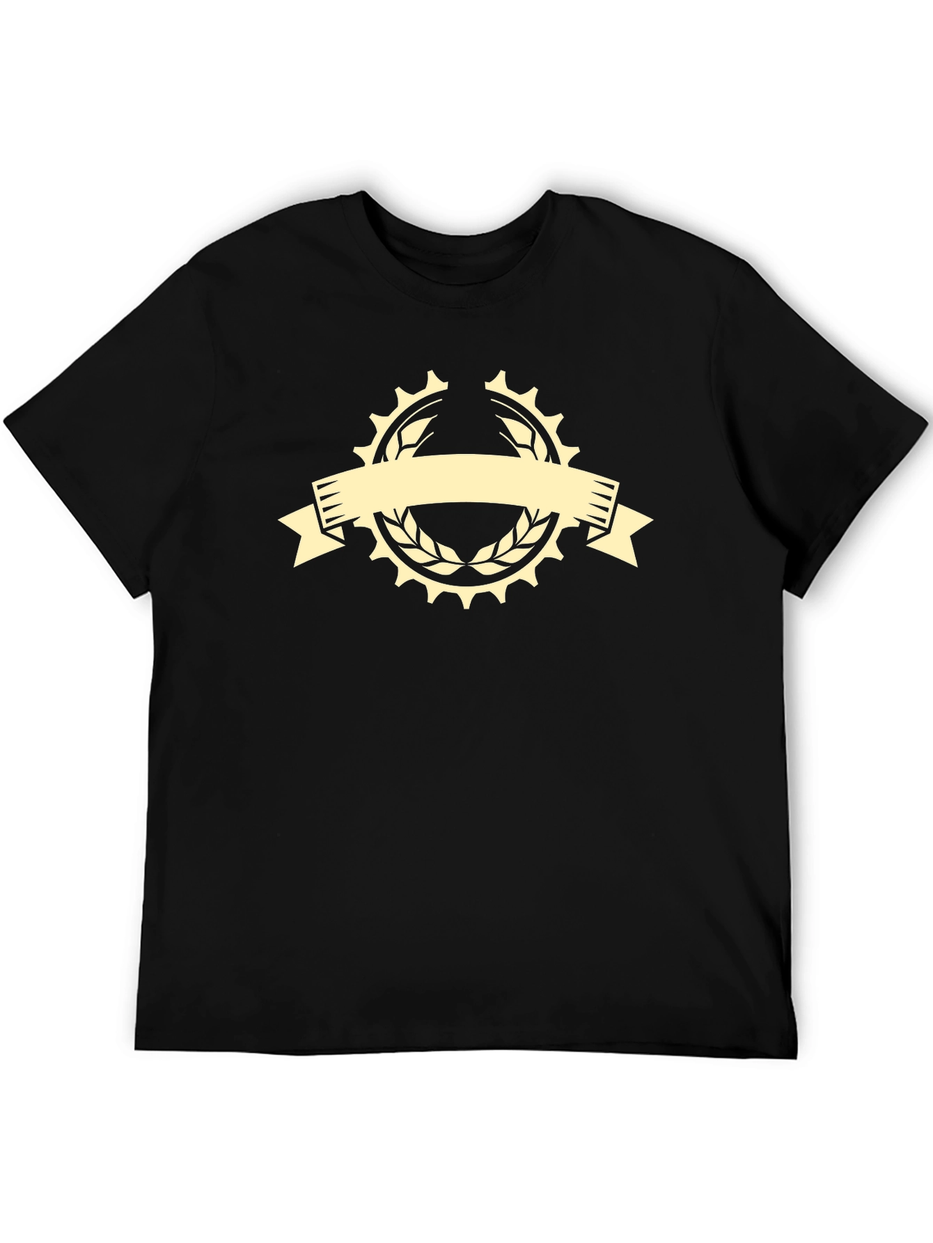 Mens Black Graphic Tee - Cycle Laurel Design