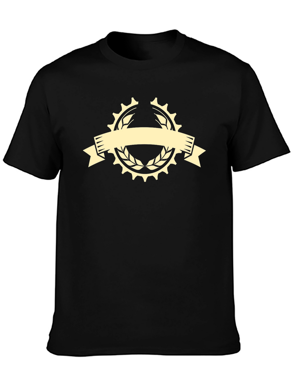 Mens Black Graphic Tee - Cycle Laurel Design