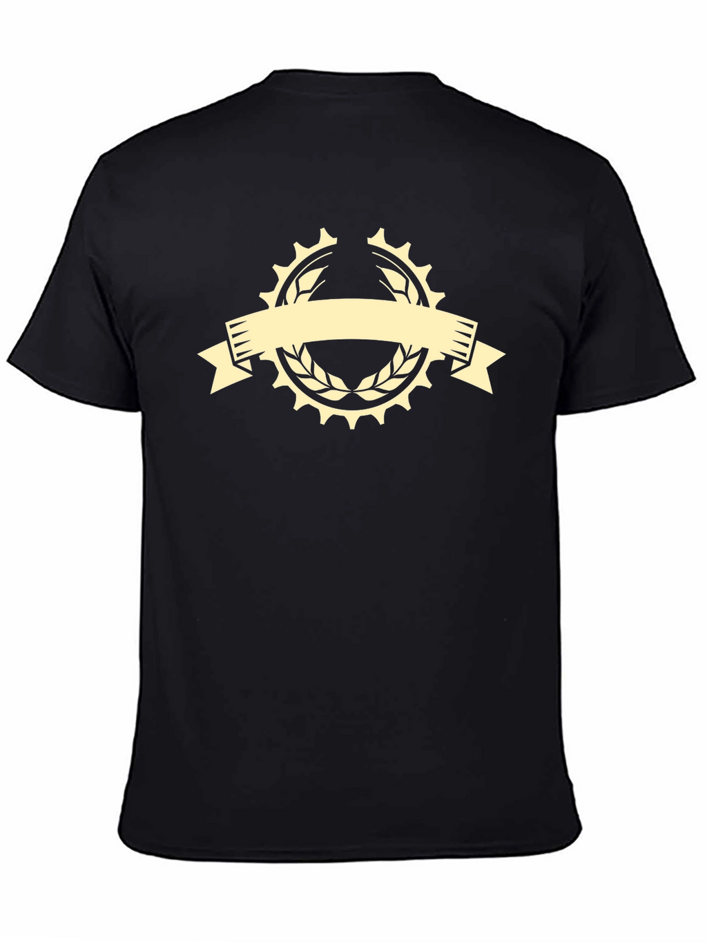 Mens Black Graphic Tee - Cycle Laurel Design