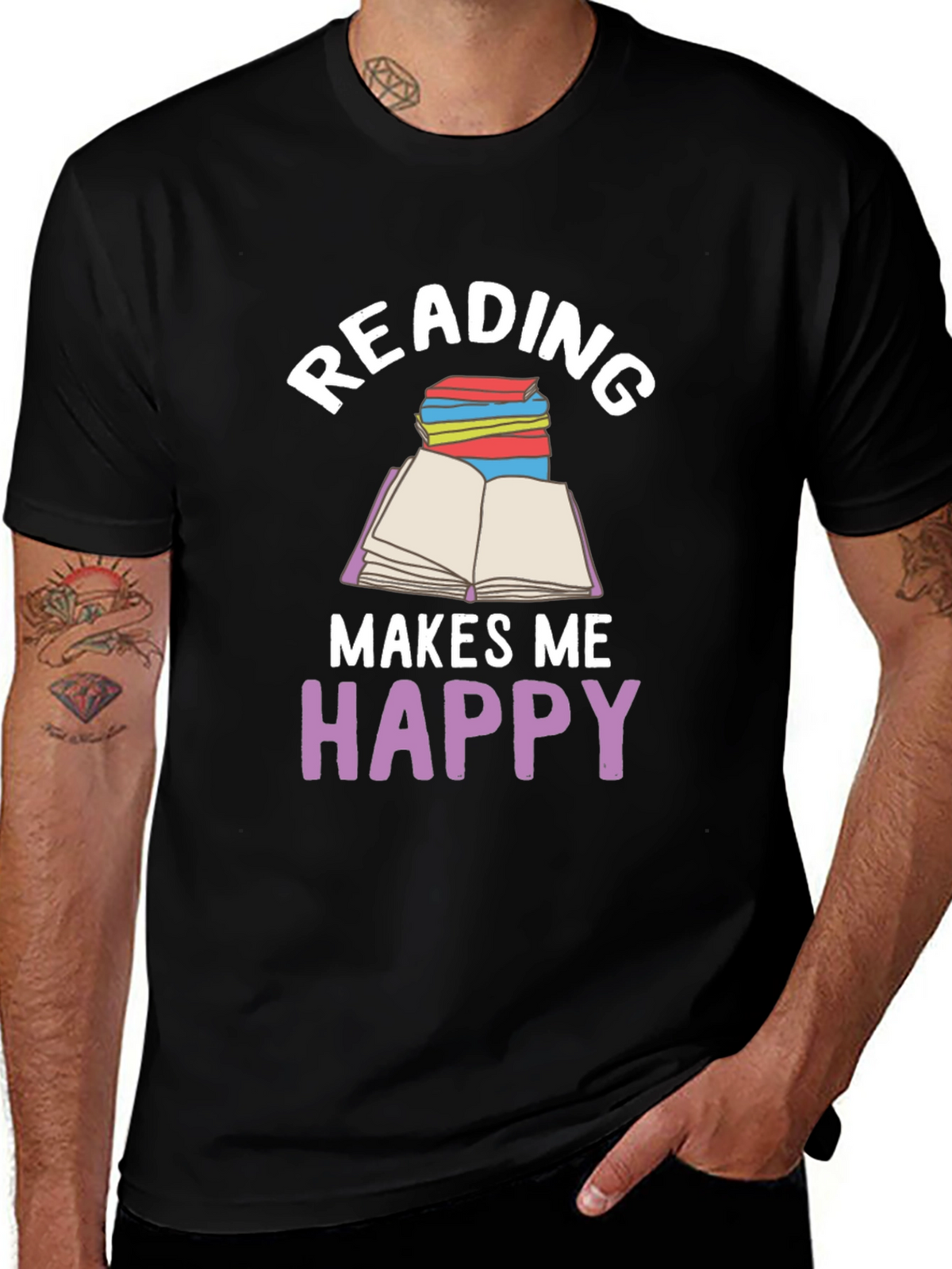 Reading Makes Me Happy Graphic Tee