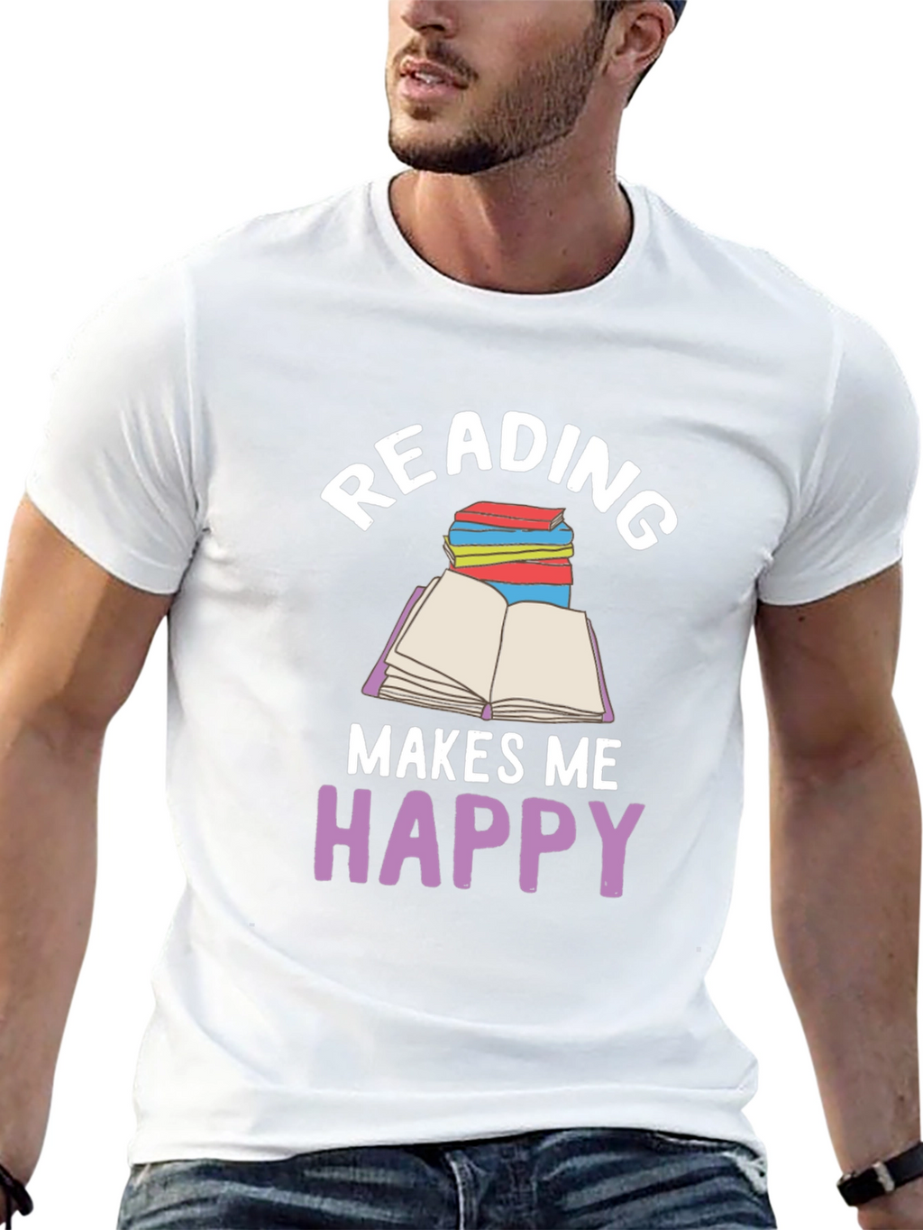 Reading Makes Me Happy Graphic Tee