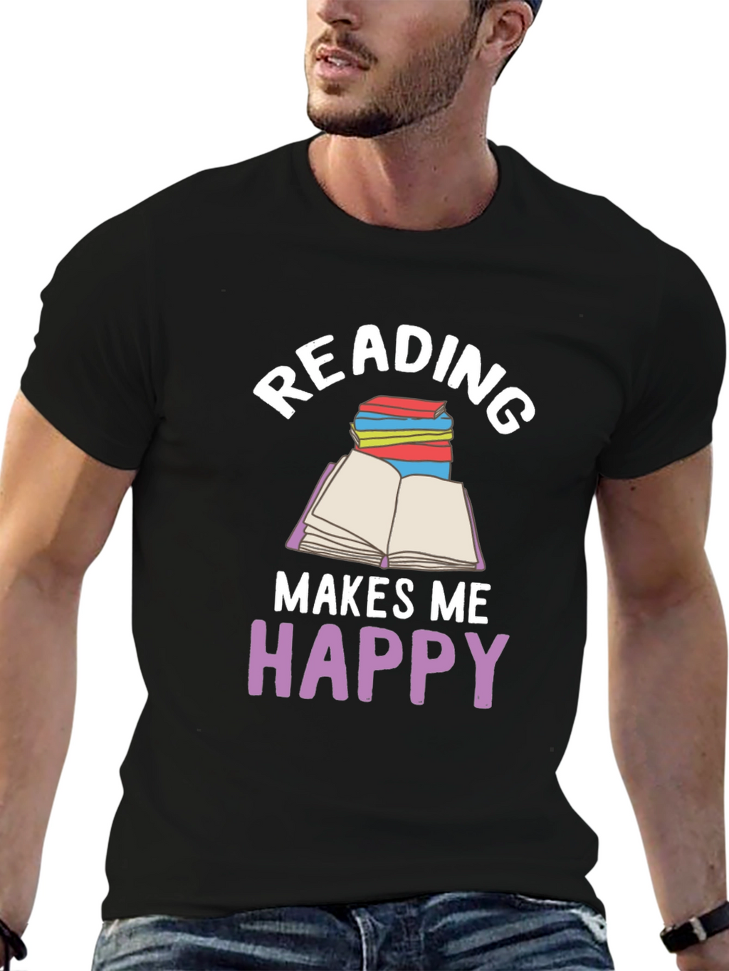 Reading Makes Me Happy Graphic Tee