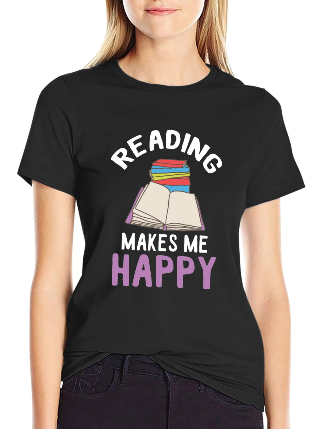 Reading Makes Me Happy Graphic Tee