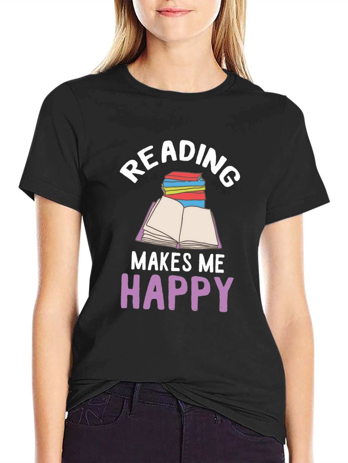 Reading Makes Me Happy Graphic Tee