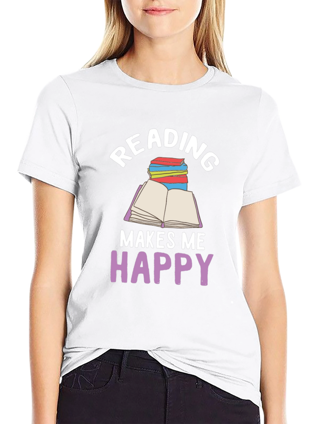Reading Makes Me Happy Graphic Tee