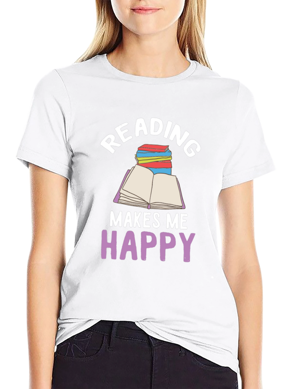 Reading Makes Me Happy Graphic Tee