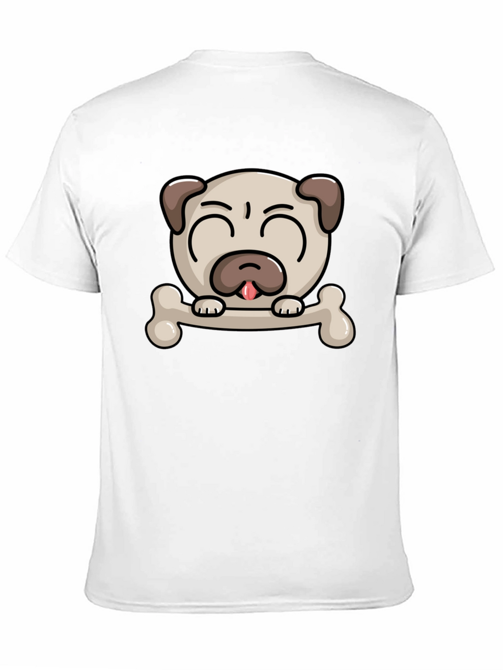 Pug Dog Bone Graphic T-Shirt