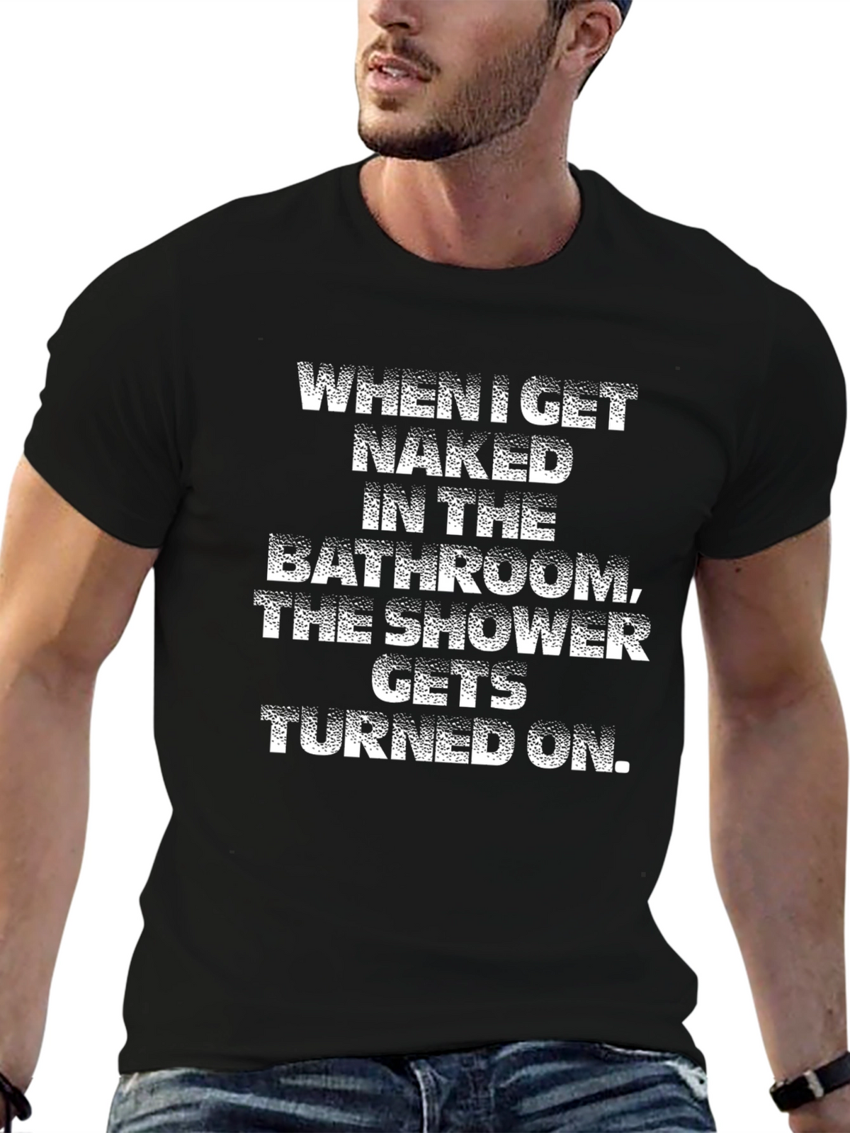 Humorous Shower Graphic T-Shirt