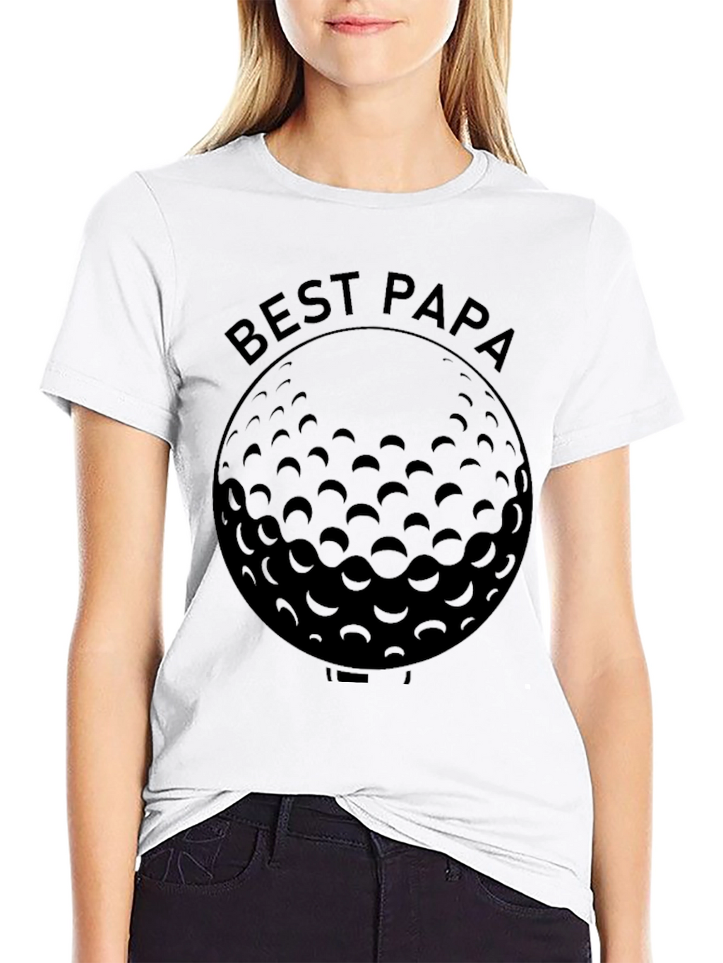 Best Papa Golf Ball Graphic T-Shirt