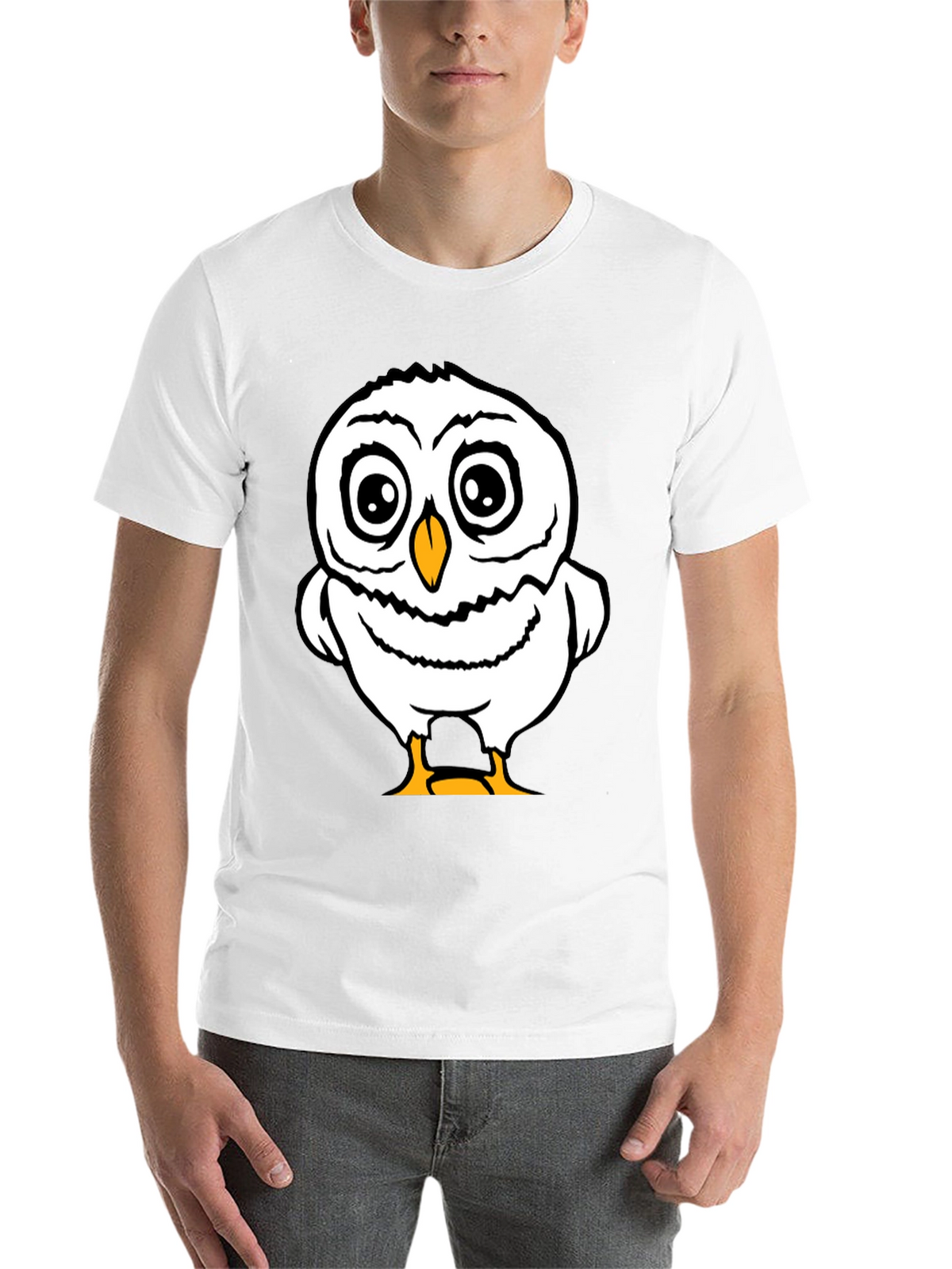 Funny Owl Graphic Tee - Black Cotton T-Shirt