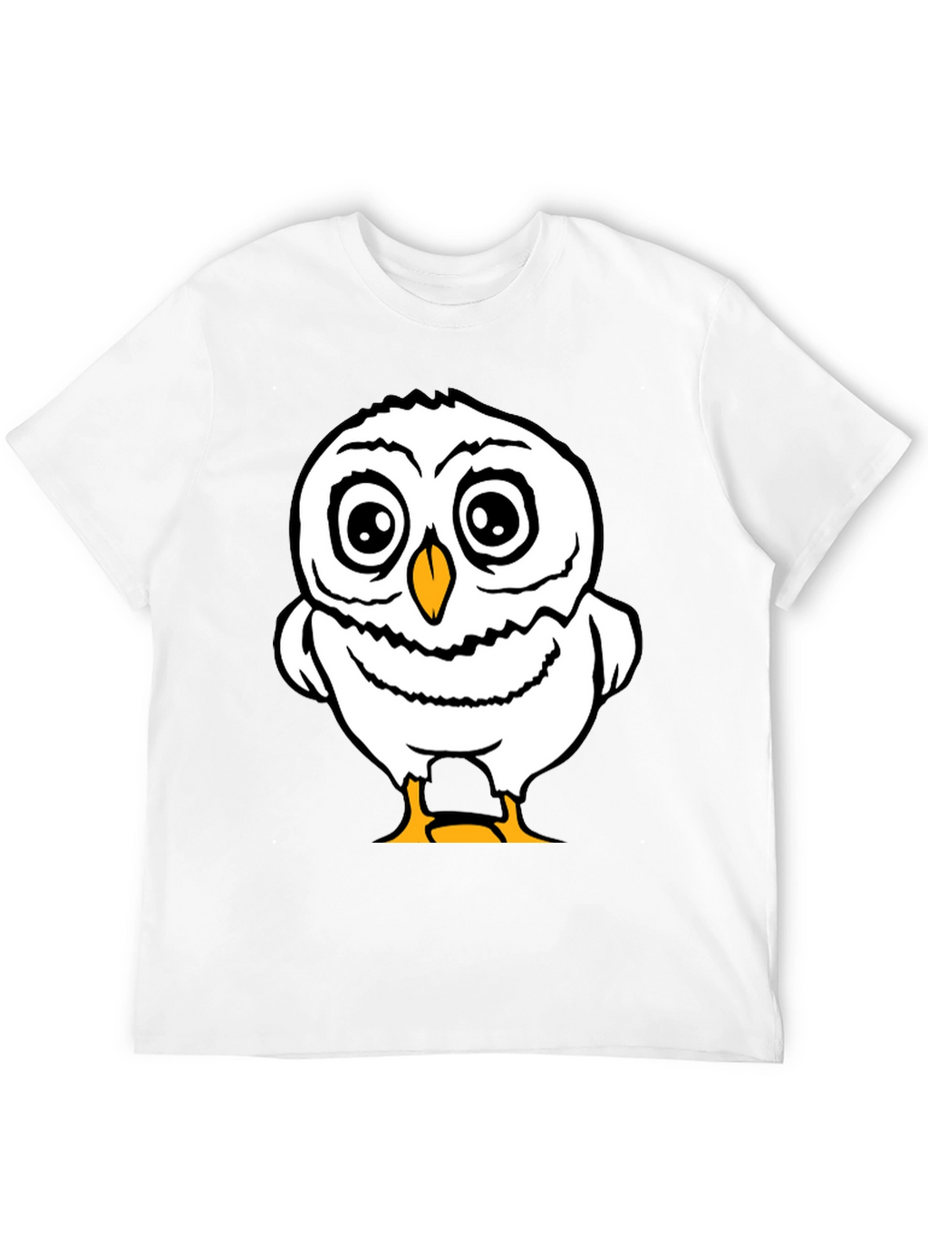 Funny Owl Graphic Tee - Black Cotton T-Shirt