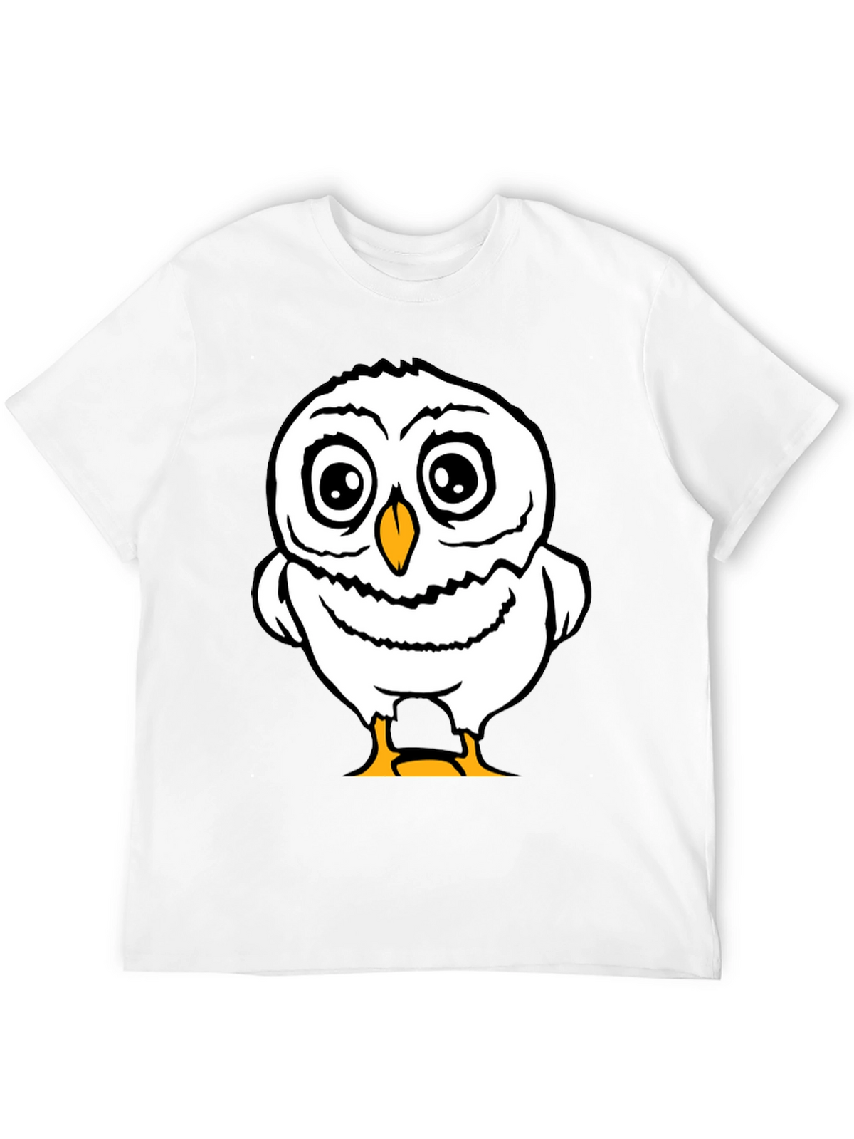 Funny Owl Graphic Tee - Black Cotton T-Shirt