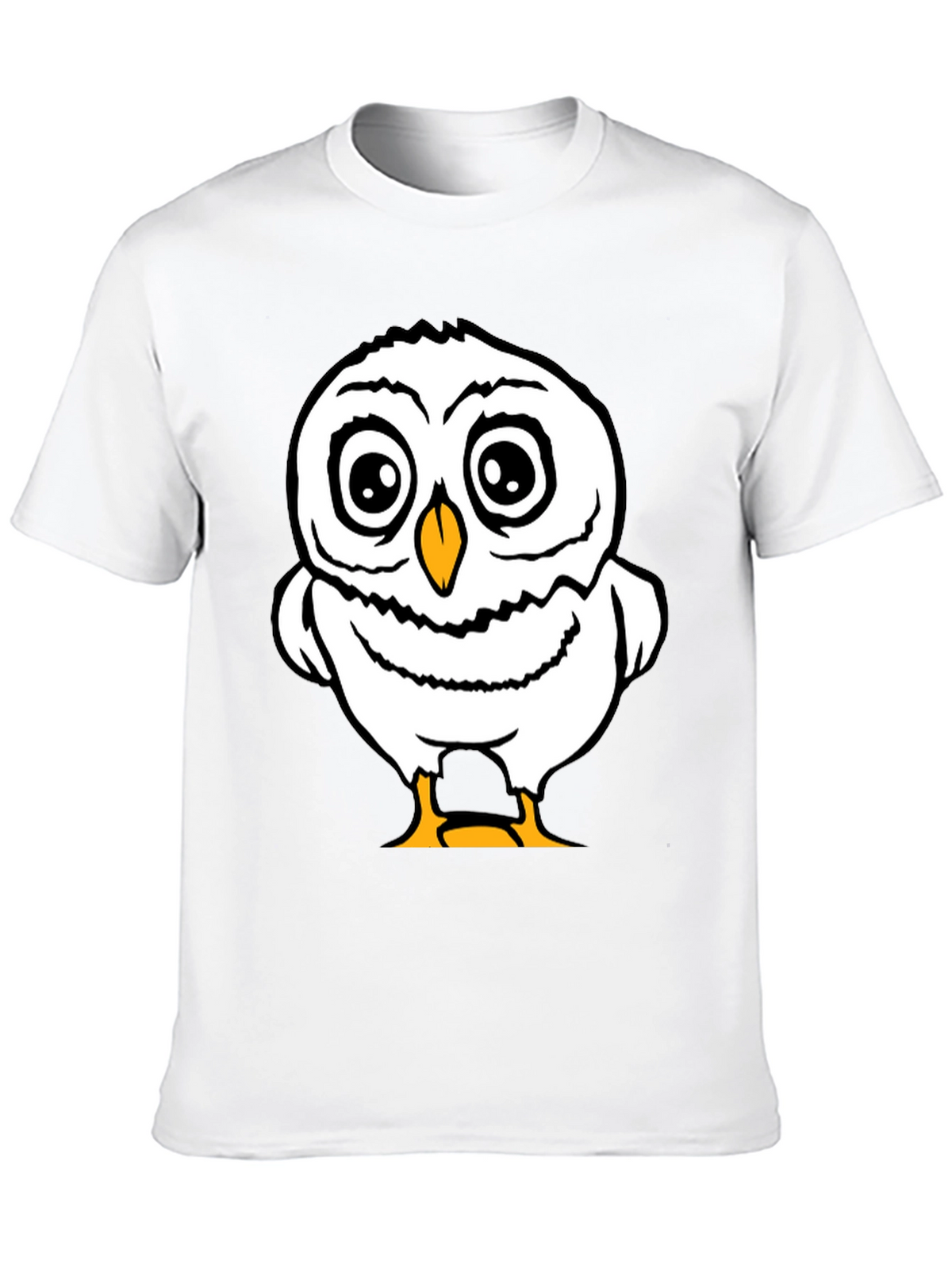 Funny Owl Graphic Tee - Black Cotton T-Shirt