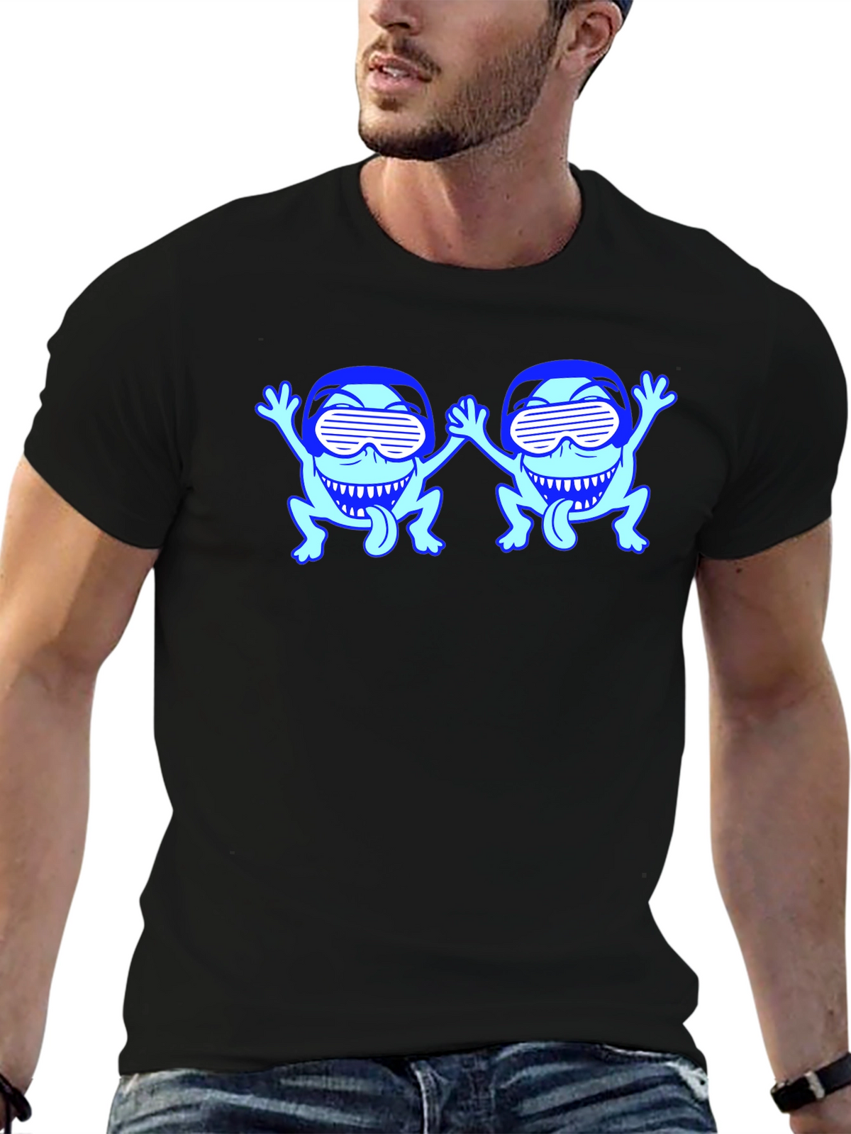 Cool Frogs Black T-Shirt