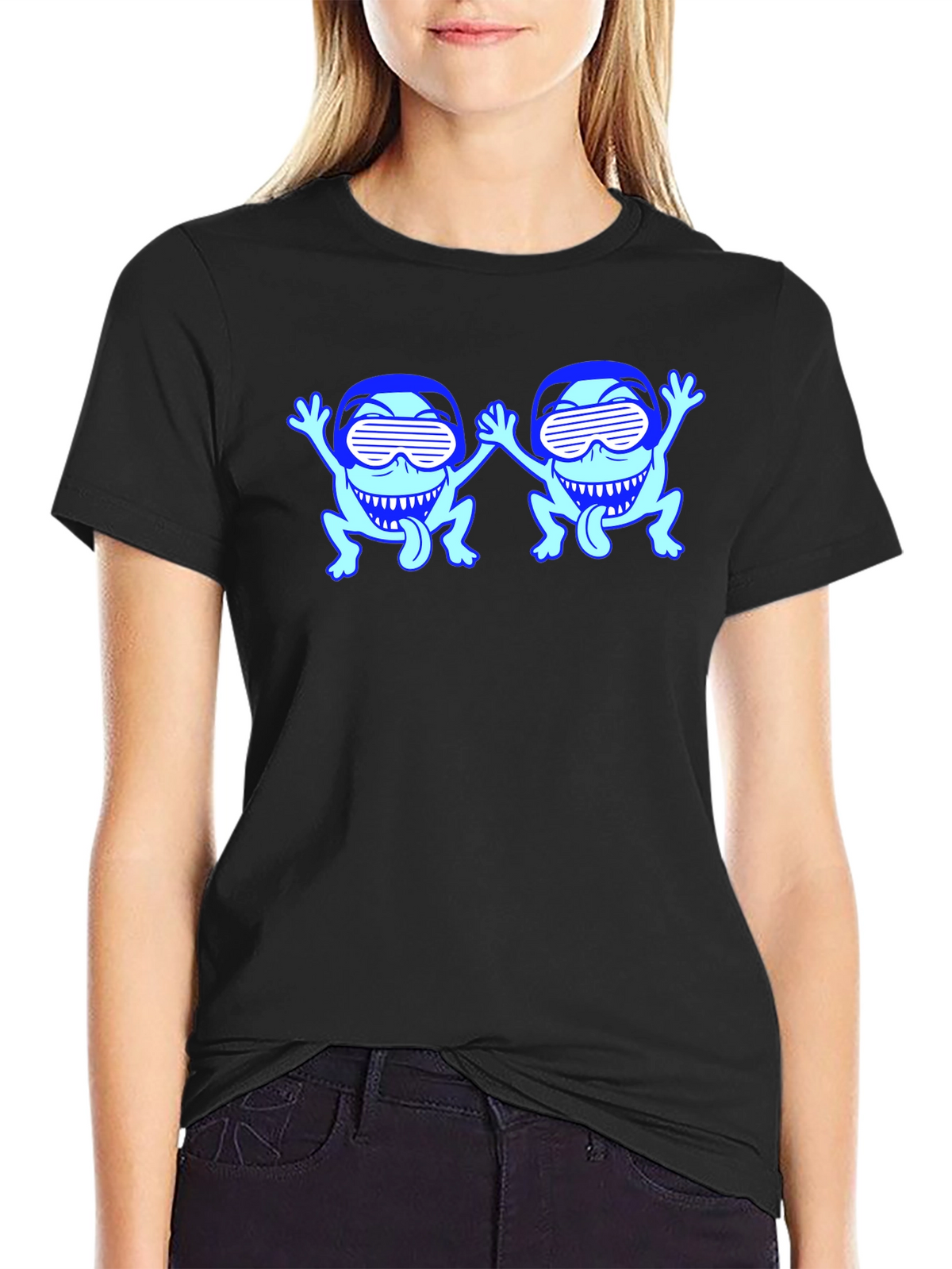 Cool Frogs Black T-Shirt