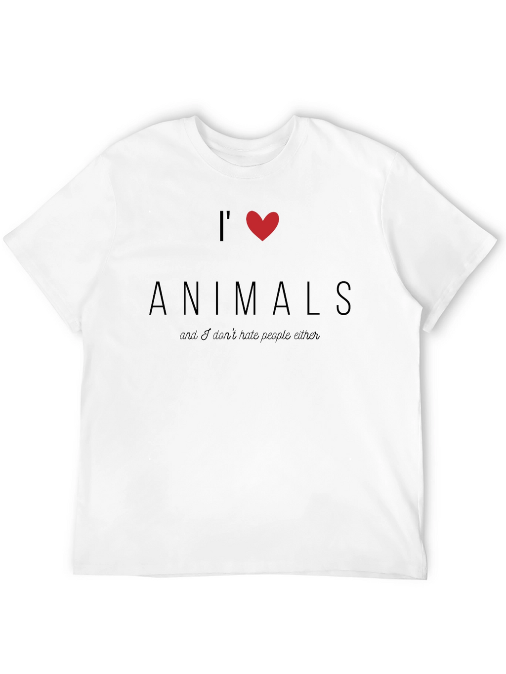 I Heart Animals T-Shirt - Novelty Graphic Tee