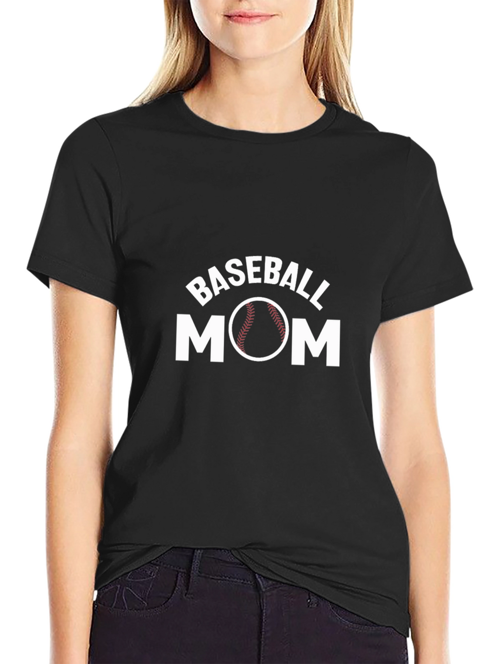 Baseball Mom Graphic T-Shirt - Unisex Black Tee