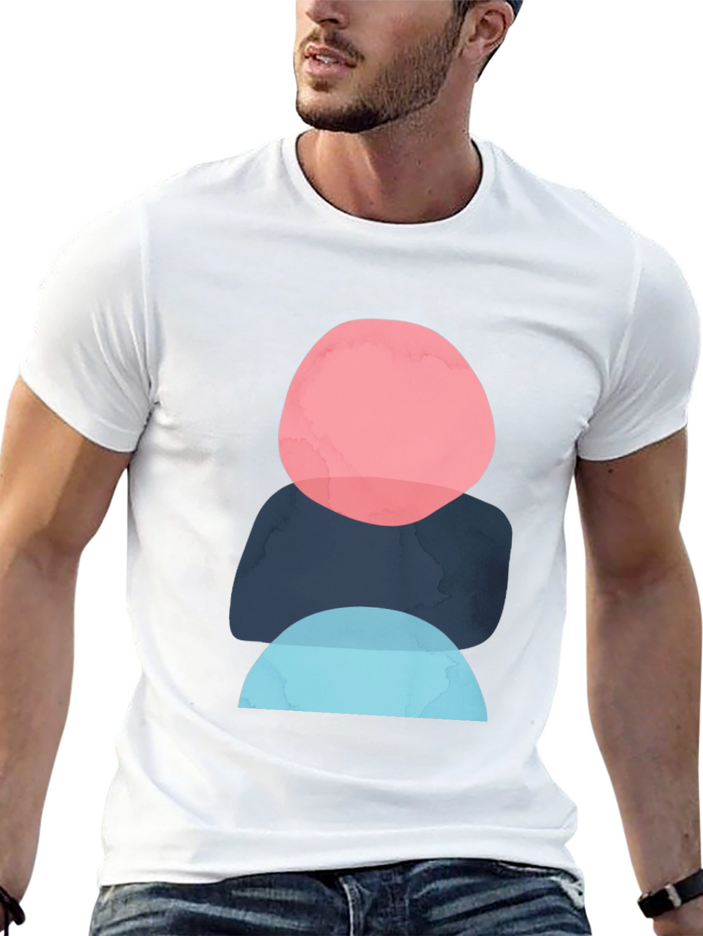 Modern Abstract Shapes Graphic Tee