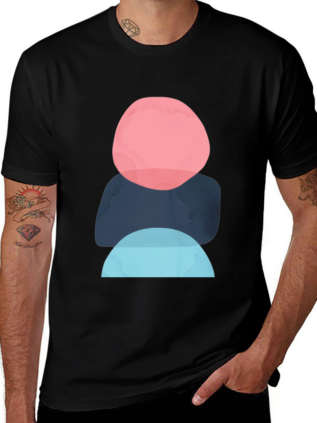 Modern Abstract Shapes Graphic Tee