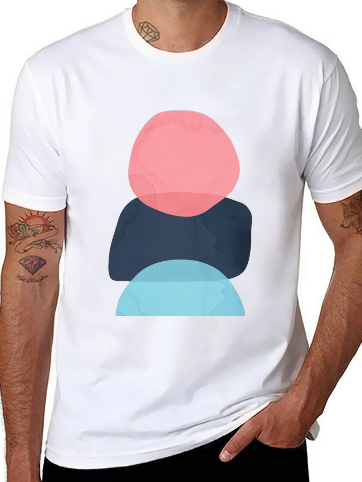 Modern Abstract Shapes Graphic Tee
