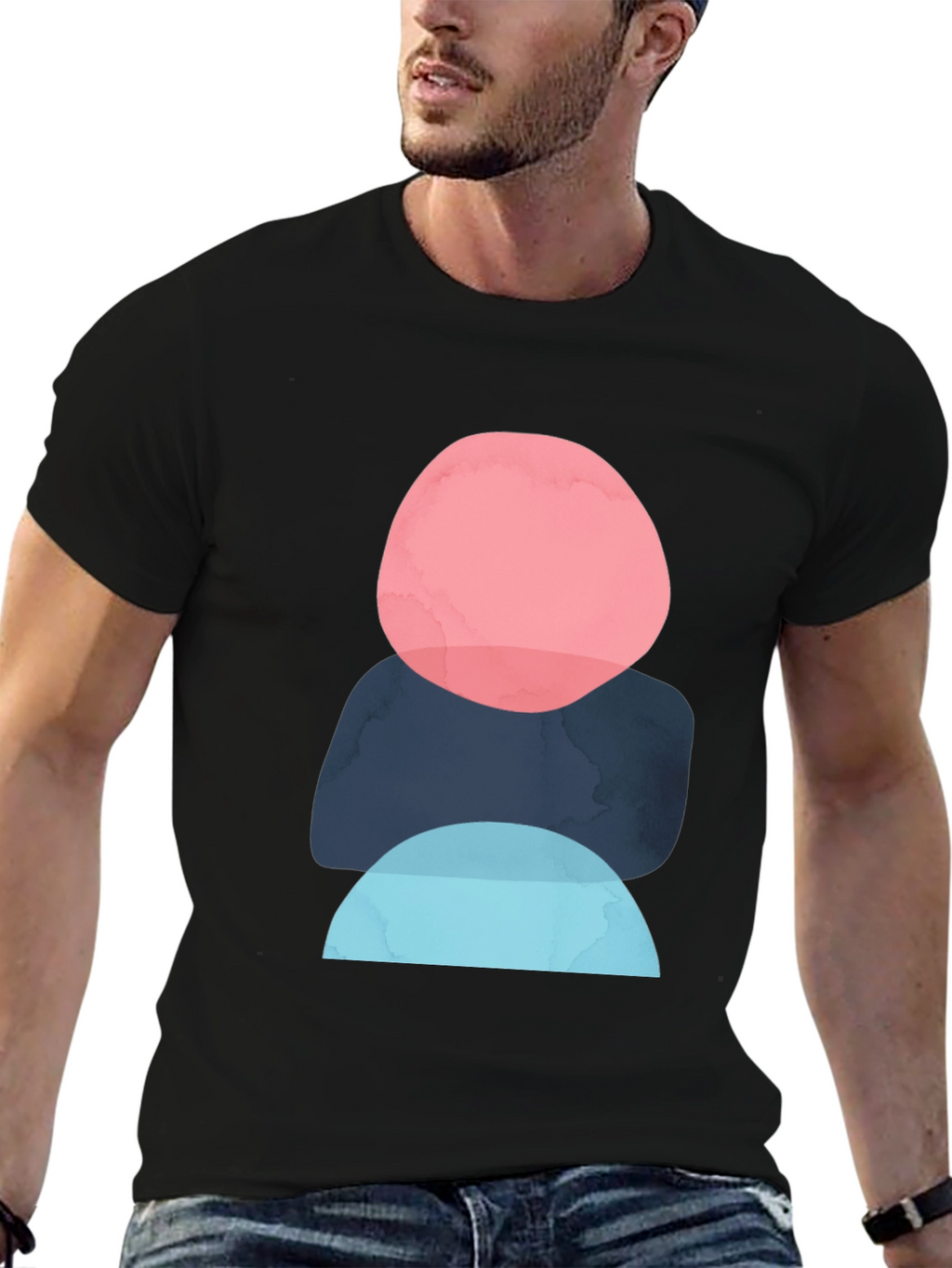Modern Abstract Shapes Graphic Tee