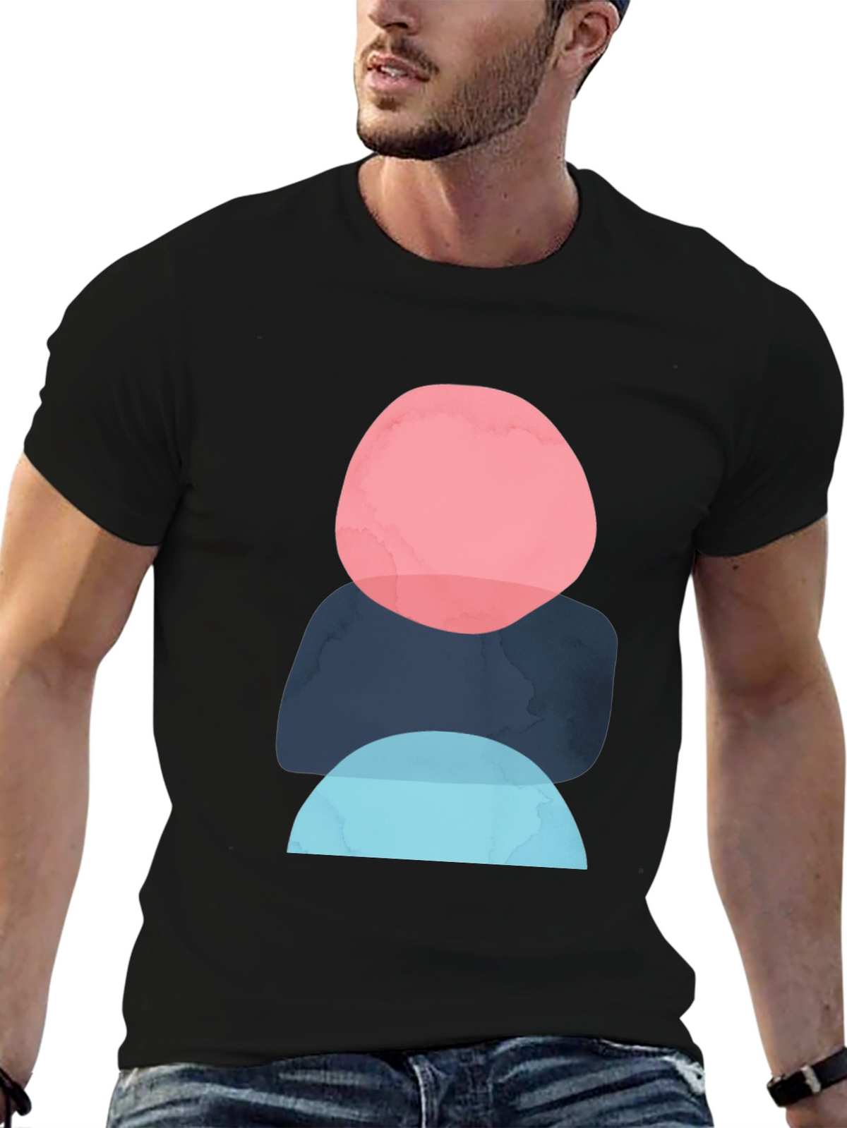 Modern Abstract Shapes Graphic Tee