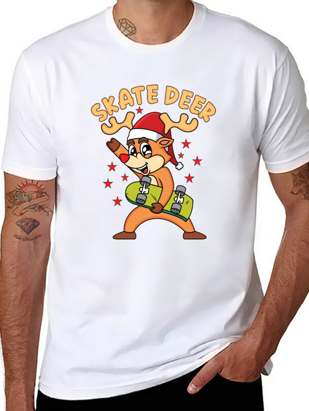 Skate Deer Graphic T-Shirt