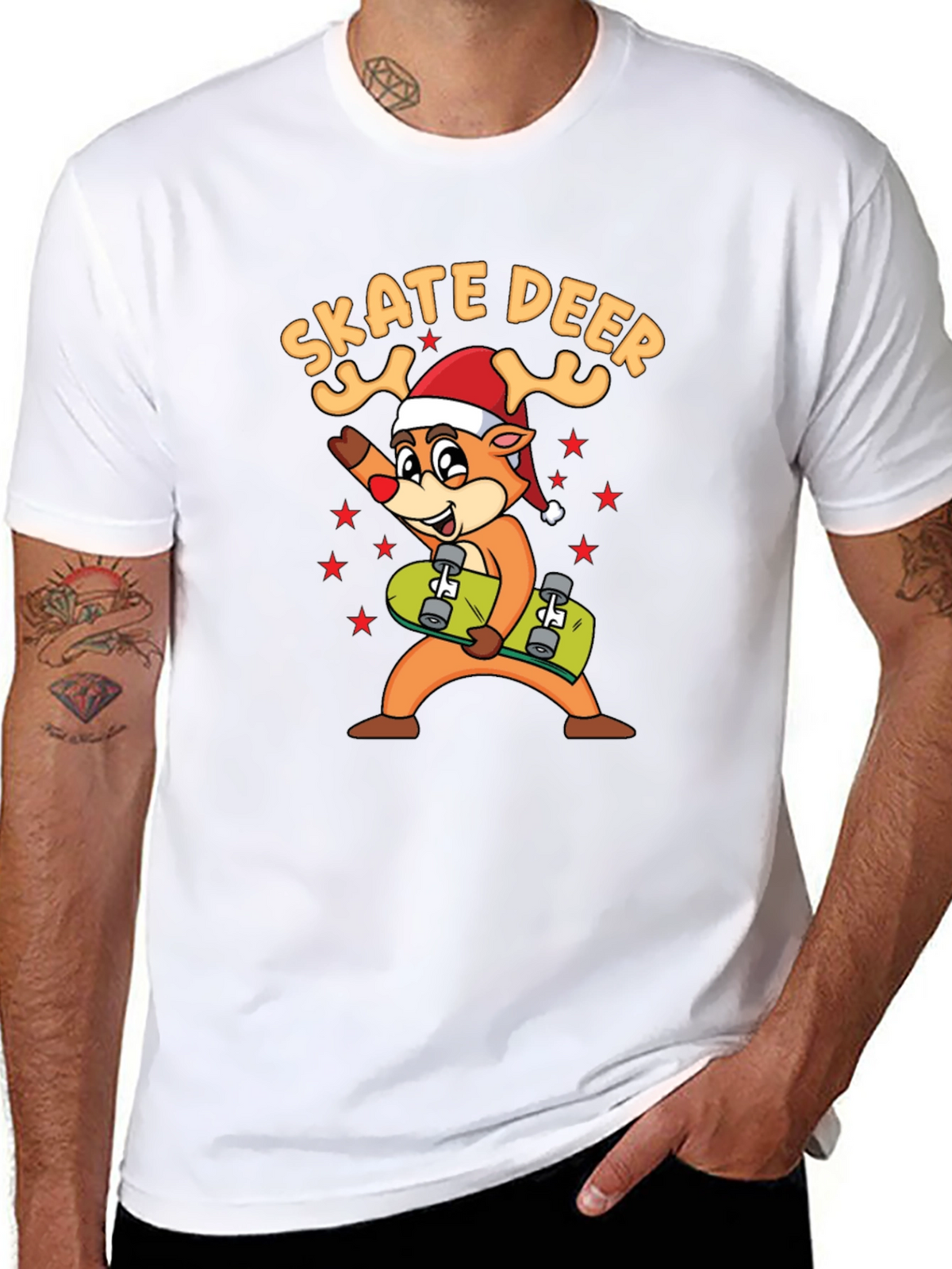 Skate Deer Graphic T-Shirt