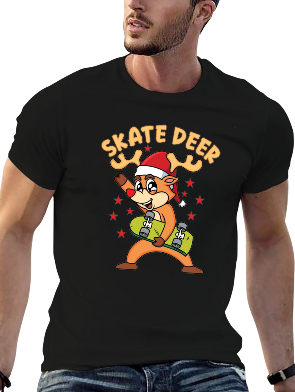 Skate Deer Graphic T-Shirt