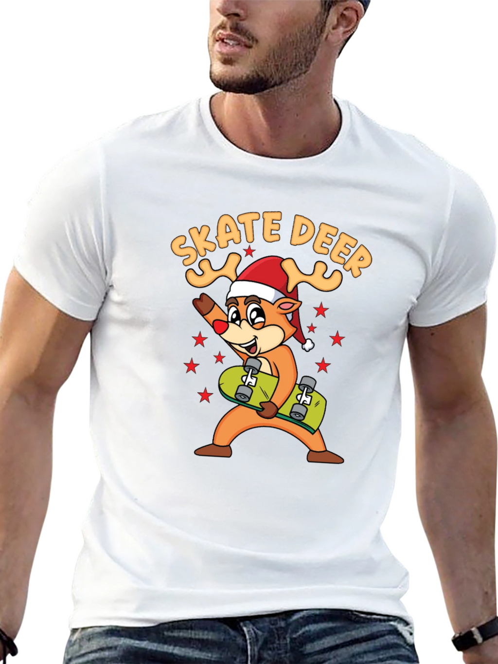 Skate Deer Graphic T-Shirt
