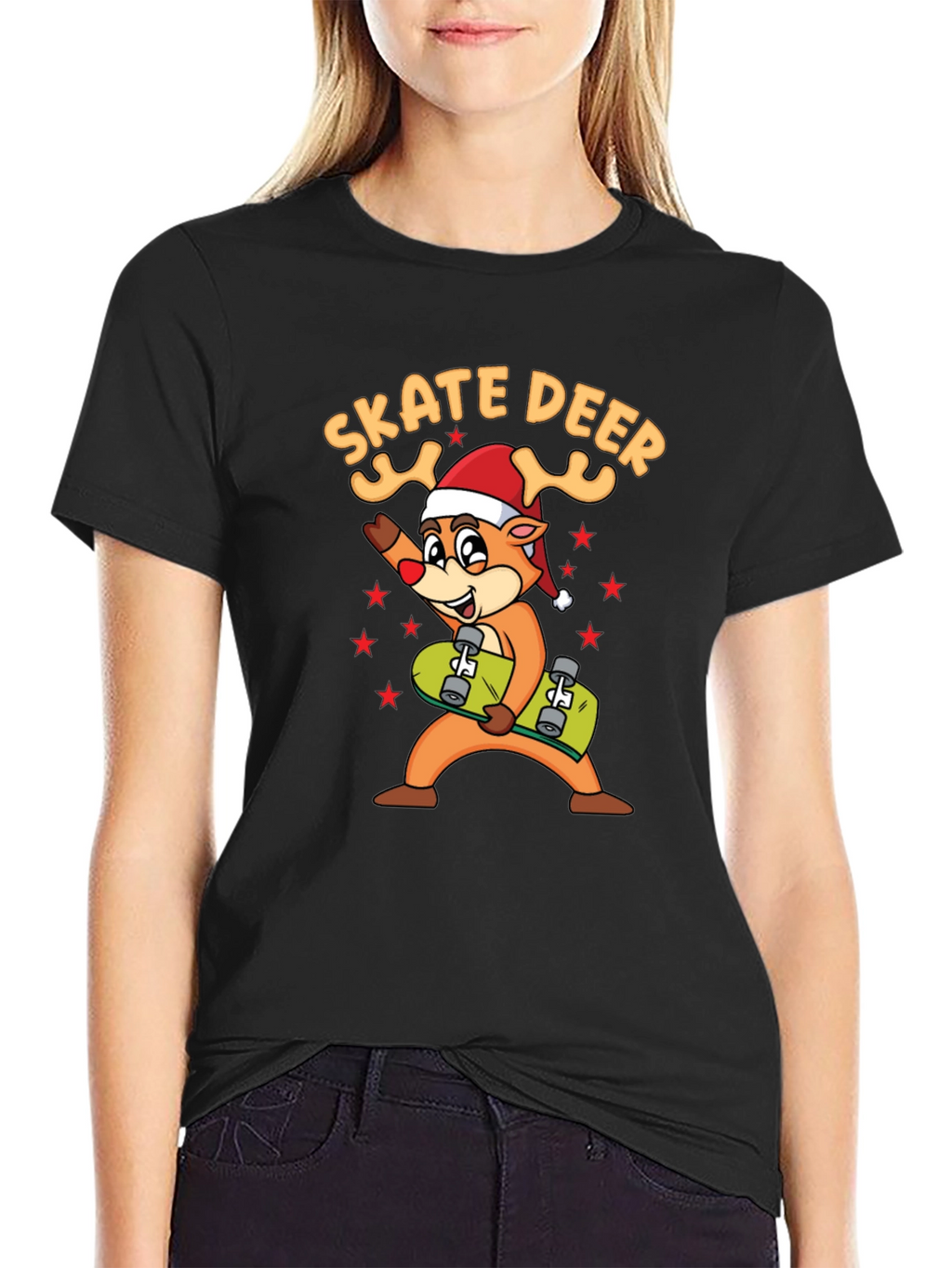 Skate Deer Graphic T-Shirt
