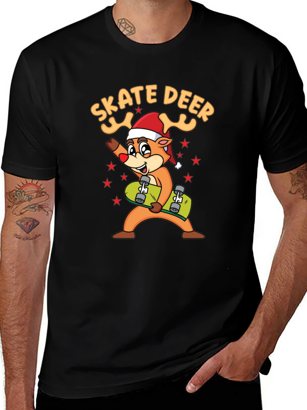 Skate Deer Graphic T-Shirt