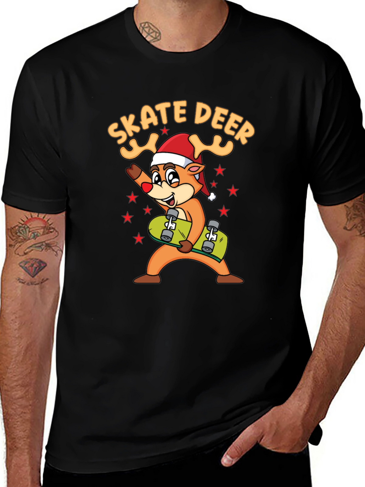 Skate Deer Graphic T-Shirt