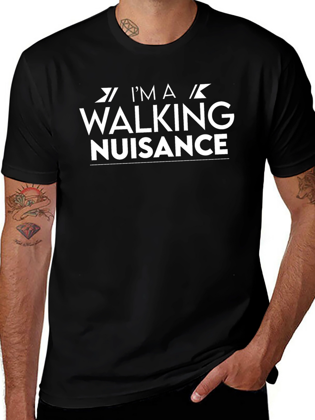 Im A Walking Nuisance Black T-Shirt