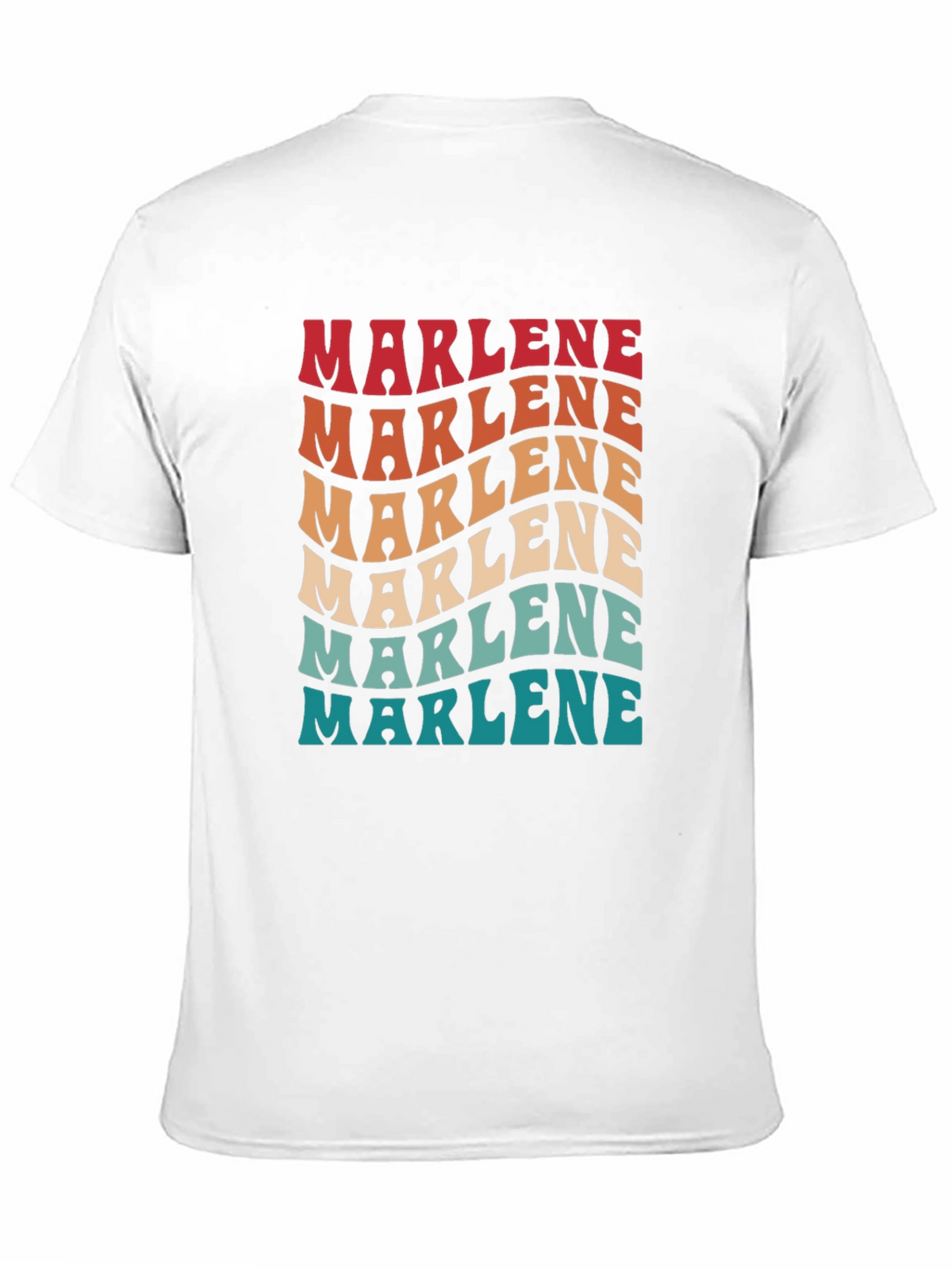 Marlene Retro Wavy Text Black Tee