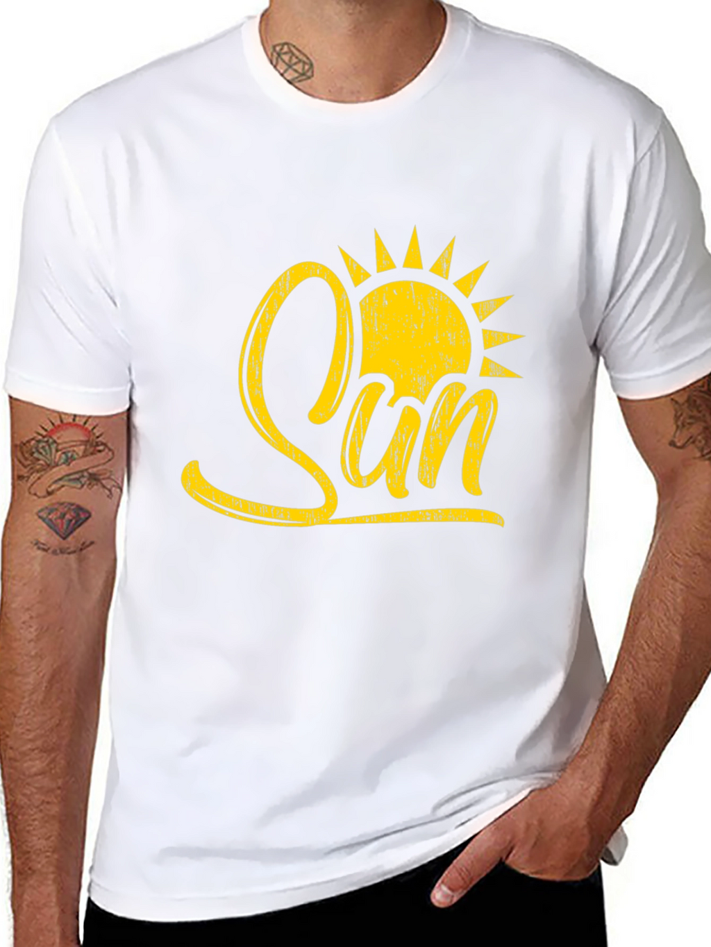 Sunshine Graphic Black T-Shirt for Men