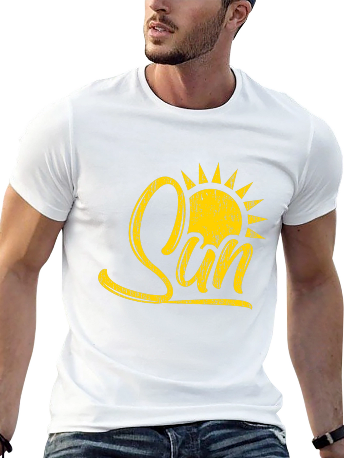 Sunshine Graphic Black T-Shirt for Men