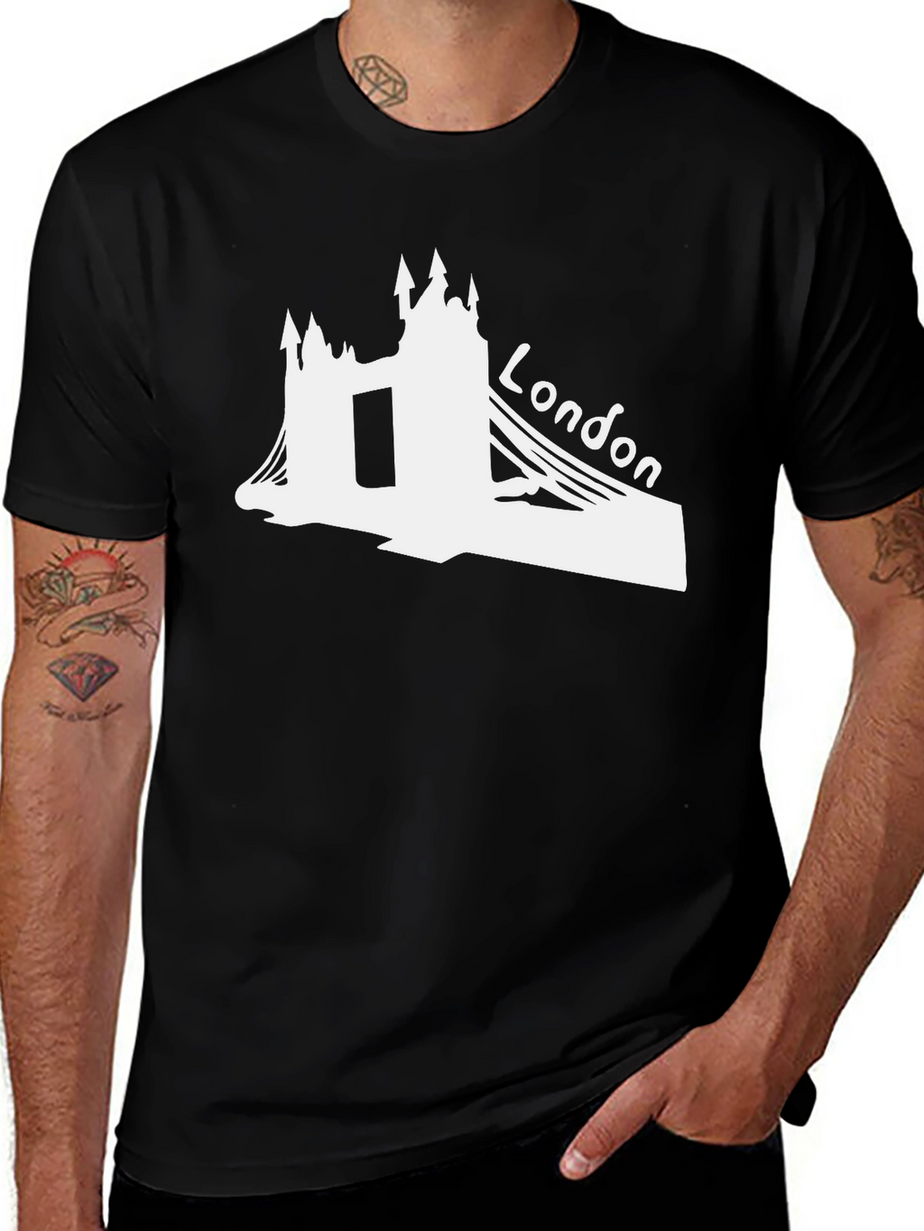 London Bridge Graphic T-Shirt - Black